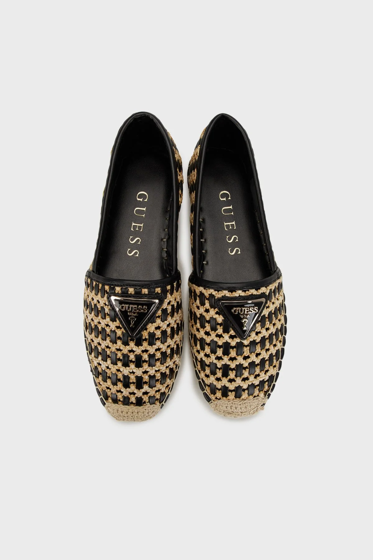 Guess Jolandon Logolu Hasır FLJDNNFAB14 Kadın Espadril FLJDNN FAB14 BLACK SİYAH - 4