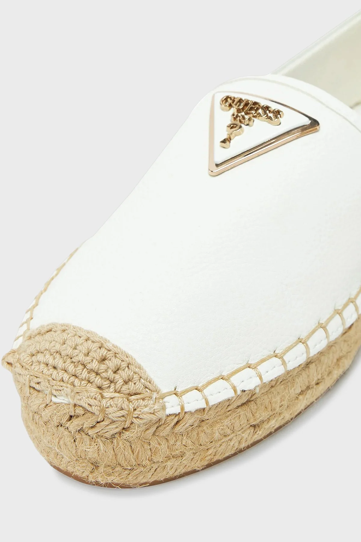 Guess Jolandy Logolu Hasır Tabanlı FLJLNDLEA14 Kadın Espadril FLJLND LEA14 WHITE BEYAZ - 4