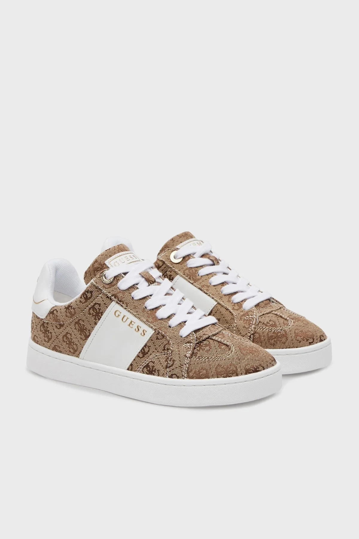 Guess Jrone5 4G Logolu Sneaker FLJRO5FAL12 Bayan Ayakkabı FLJRO5 FAL12 BEIBR KAHVE-BEYAZ - 8