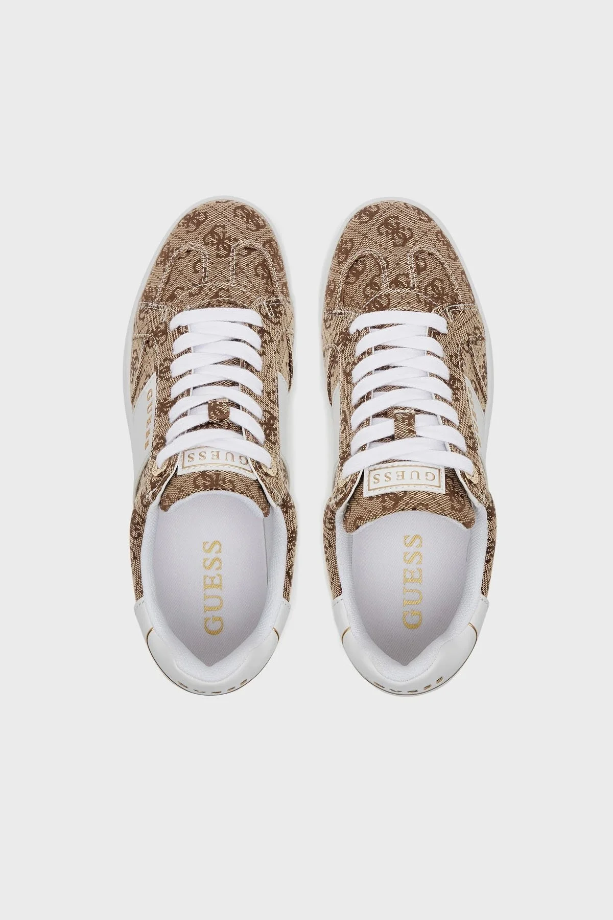 Guess Jrone5 4G Logolu Sneaker FLJRO5FAL12 Bayan Ayakkabı FLJRO5 FAL12 BEIBR KAHVE-BEYAZ - 9
