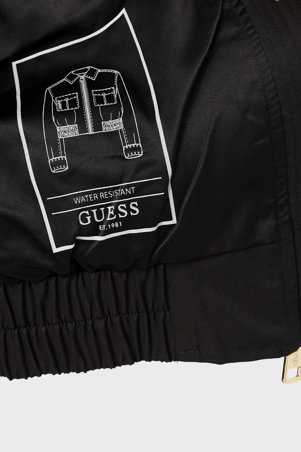 Guess Juliane Pamuklu Regular Fit Crop Ceket W6YL20W2910 Kadın Mont W6YL20 W2910 JBLK Siyah - 5