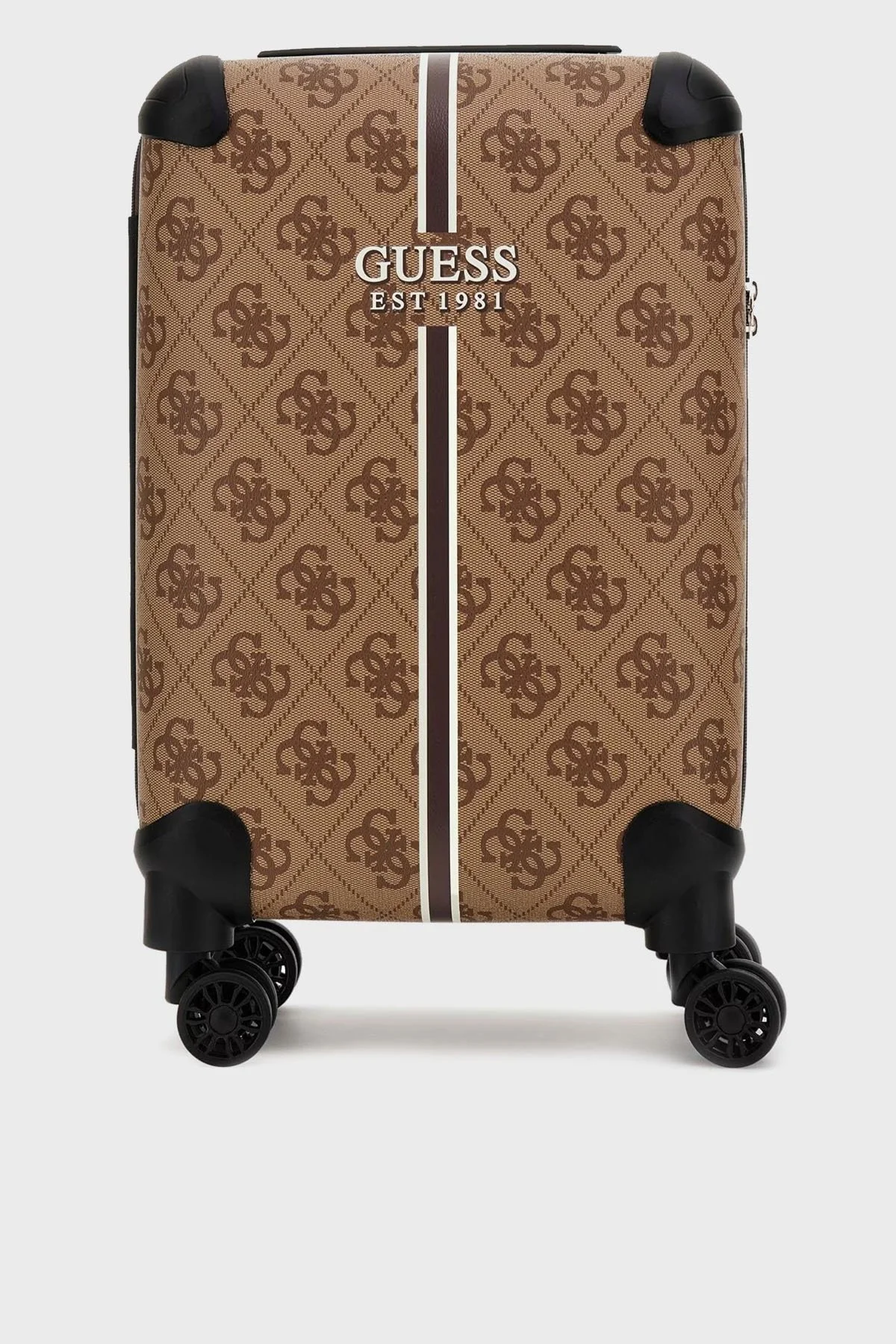Guess Kallisto Logolu Fermuarlı Küçük Boy TWB76049880 Bayan Valiz TWB760 49880 LAM KAHVE - 1