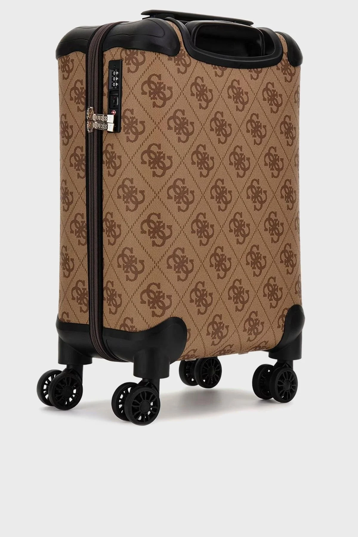 Guess Kallisto Logolu Fermuarlı Küçük Boy TWB76049880 Bayan Valiz TWB760 49880 LAM KAHVE - 2