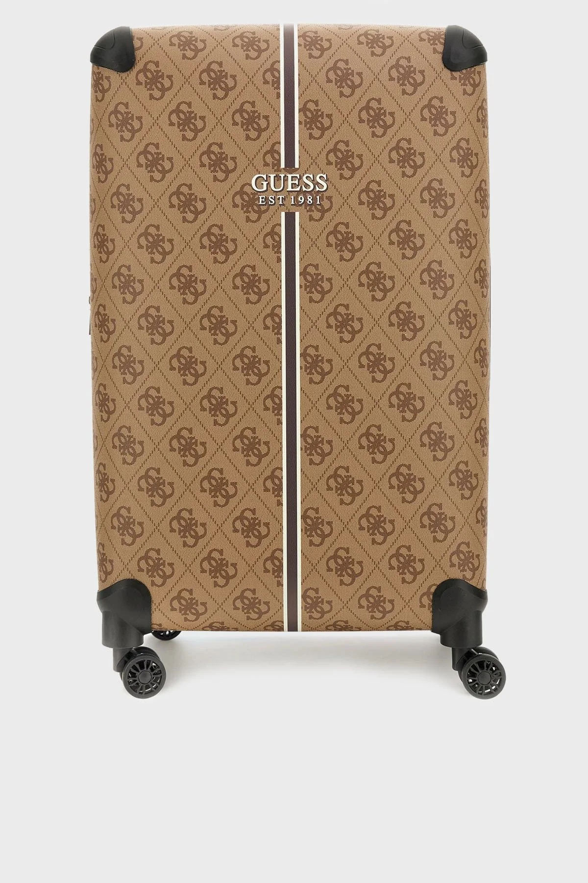 Guess Kallisto Logolu Fermuarlı Küçük Boy TWB76049880 Bayan Valiz TWB760 49880 LAM KAHVE - 1