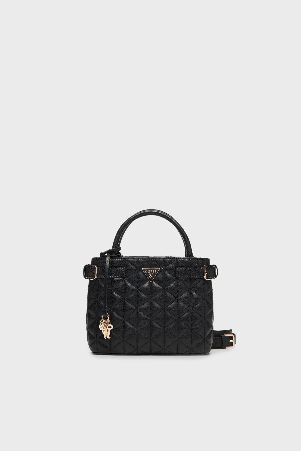 Guess Kapitoneli Çıkarılabilir Askılı HWQG9883050 Bayan Çanta HWQG98 83050 BLA SİYAH - 1