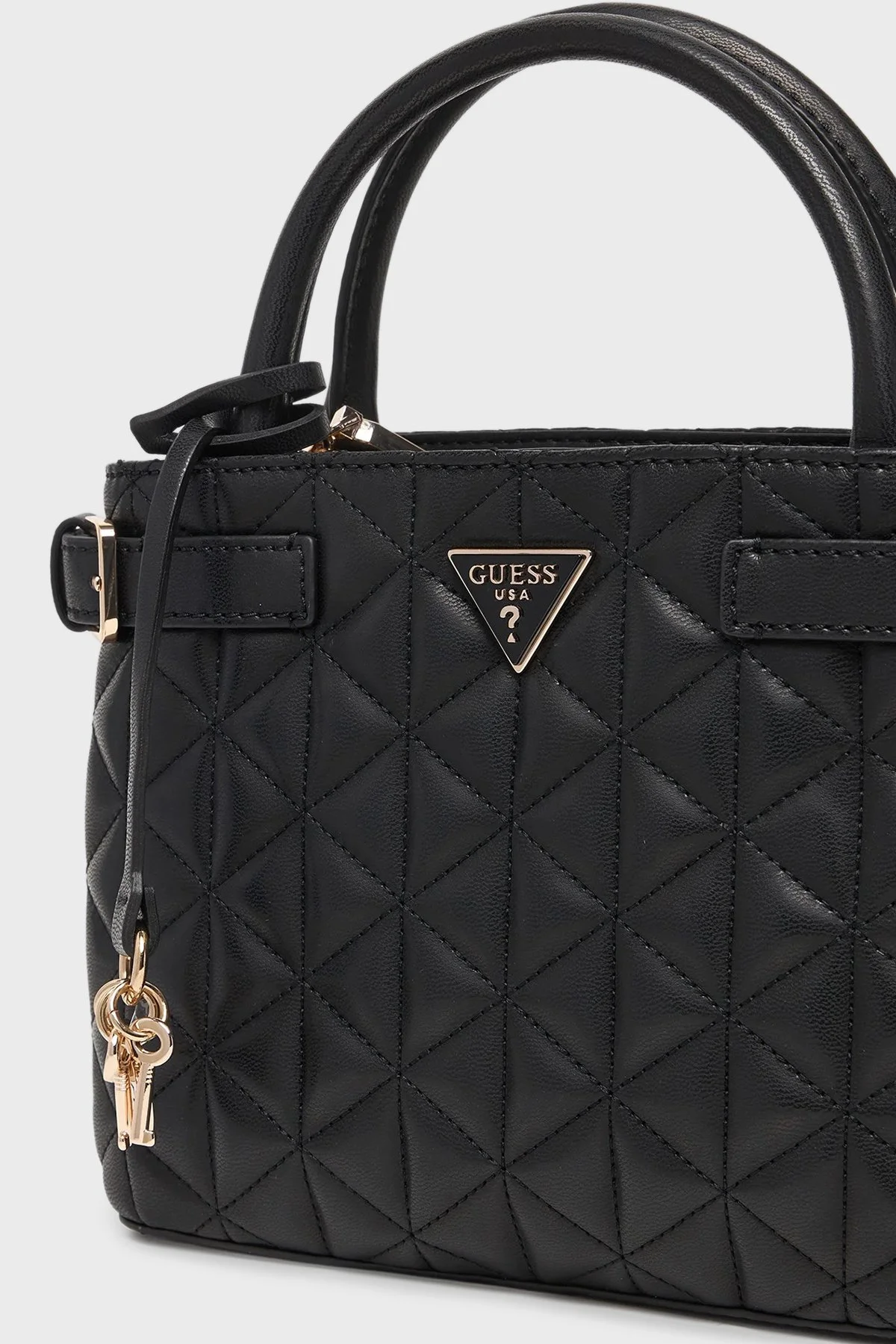 Guess Kapitoneli Çıkarılabilir Askılı HWQG9883050 Bayan Çanta HWQG98 83050 BLA SİYAH - 4