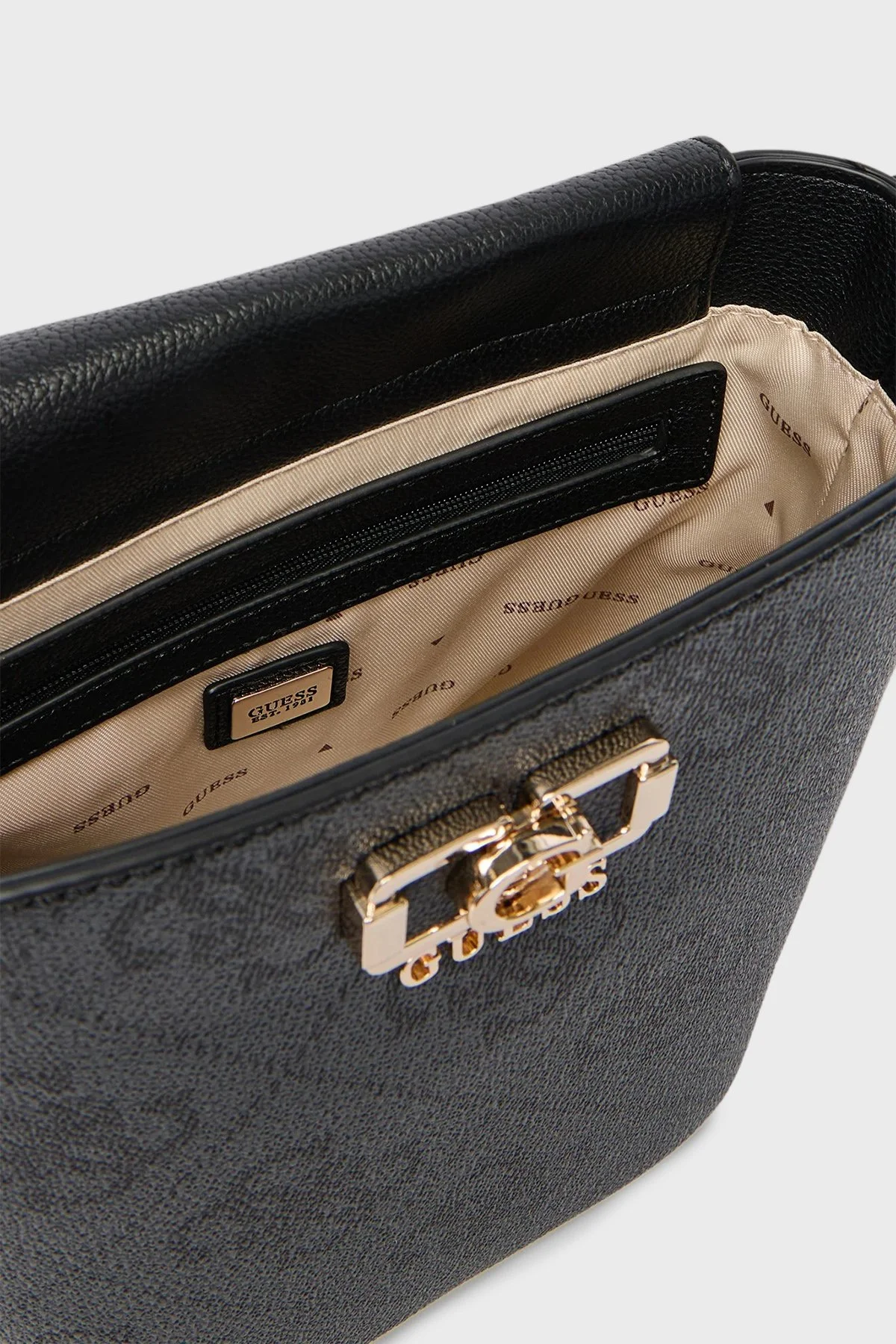 Guess Karnilla 4G Logolu Çıkarılabilir Askılı HWOS9901010 Bayan Çanta HWOS99 01010 CLO ANTRASİT - 6