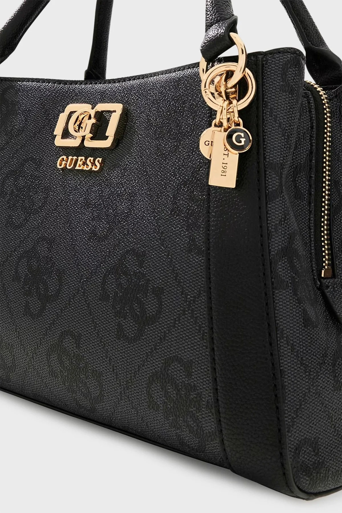 Guess Karnilla 4G Logolu Çıkarılabilir Askılı HWOS9901060 Bayan Çanta HWOS99 01060 CLO ANTRASİT - 5