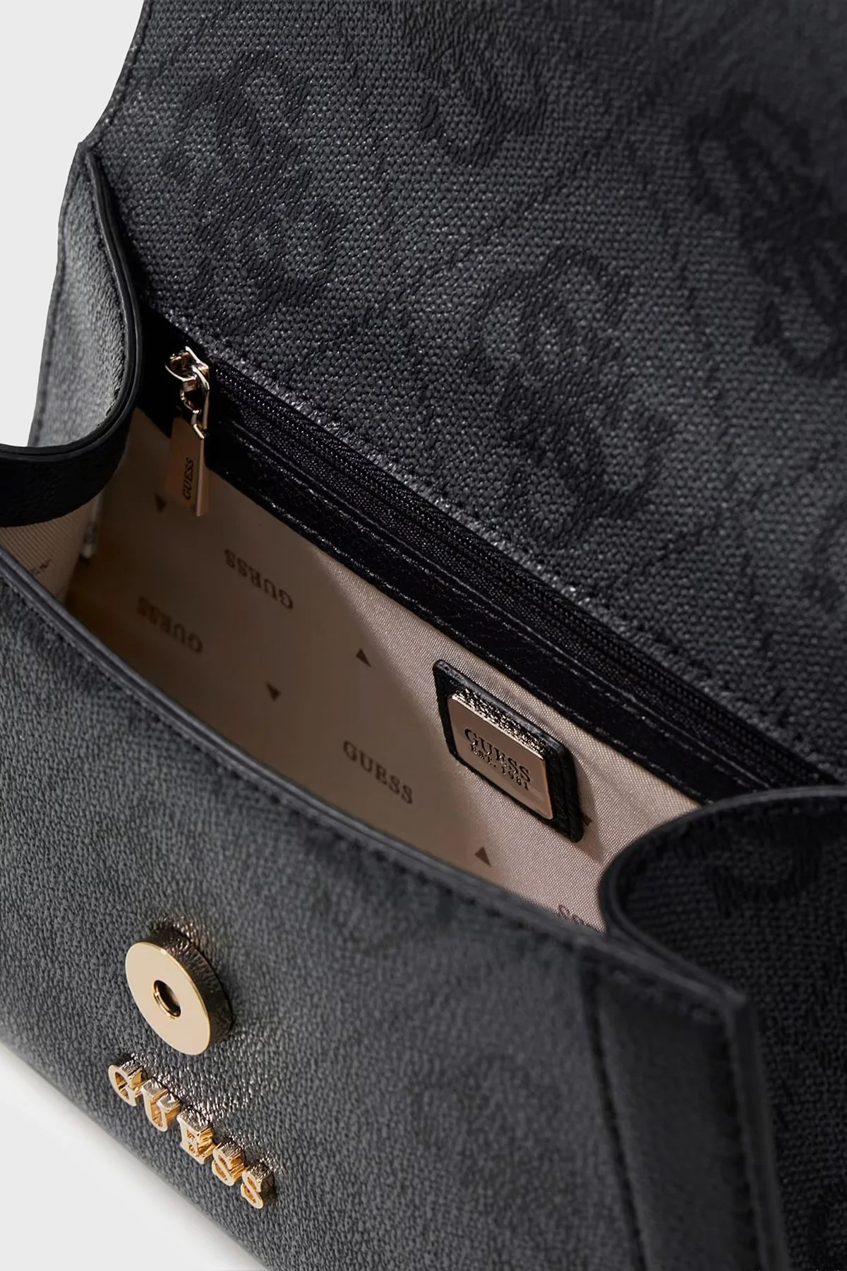 Guess Karnilla Logolu Çıkarılabilir Askılı HWOS9901190 Bayan Çanta HWOS99 01190 CLO ANTRASİT - 4