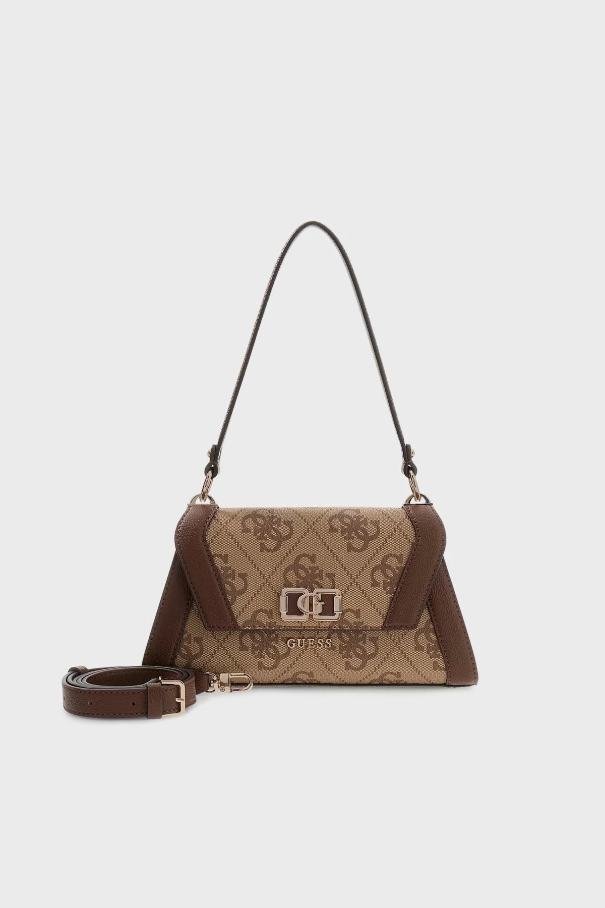 Guess Karnilla Logolu Çıkarılabilir Askılı HWOS9901190 Bayan Çanta HWOS99 01190 LGW KAHVE - 1