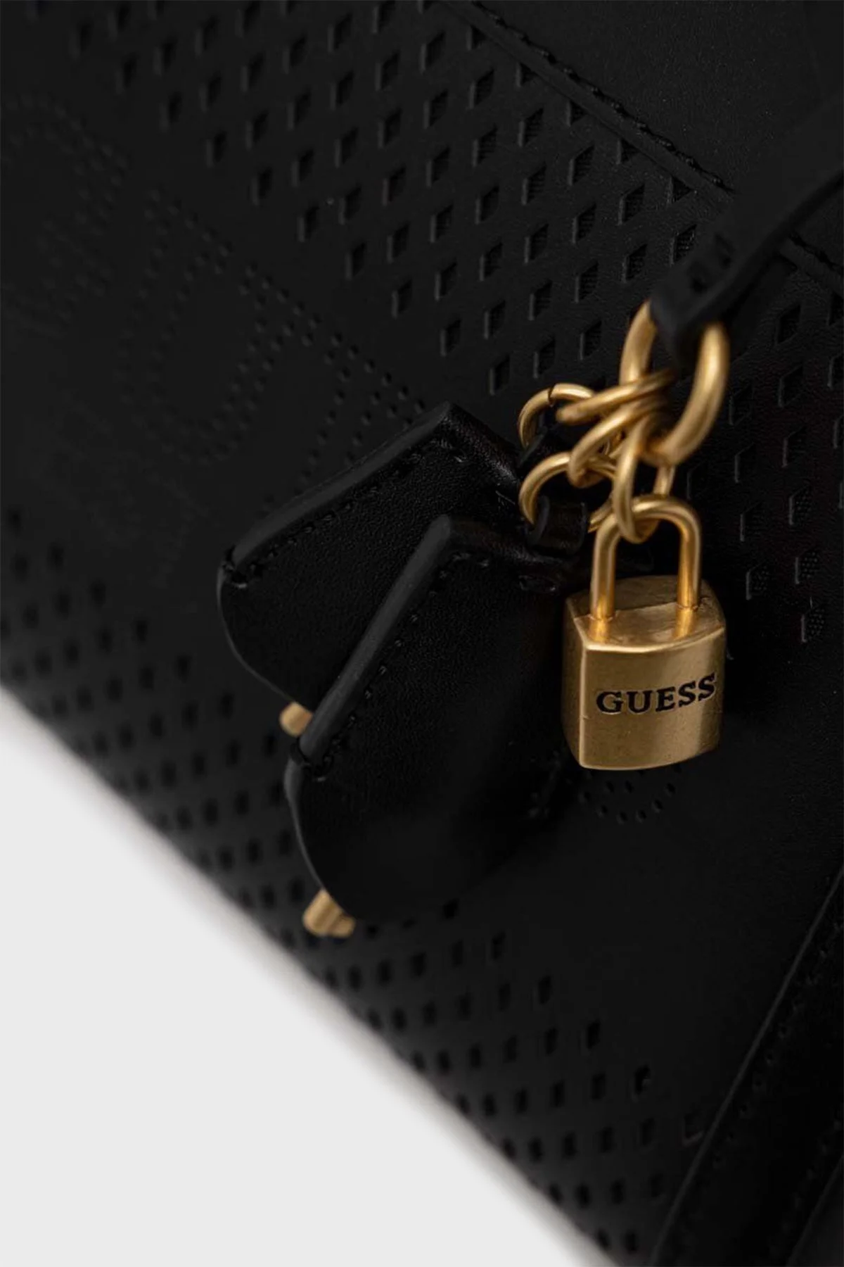 Guess Katey Delikli Çıkarılabilir Omuz Askılı Mini Bayan Çanta HWWH8769730 BLA SİYAH - 7