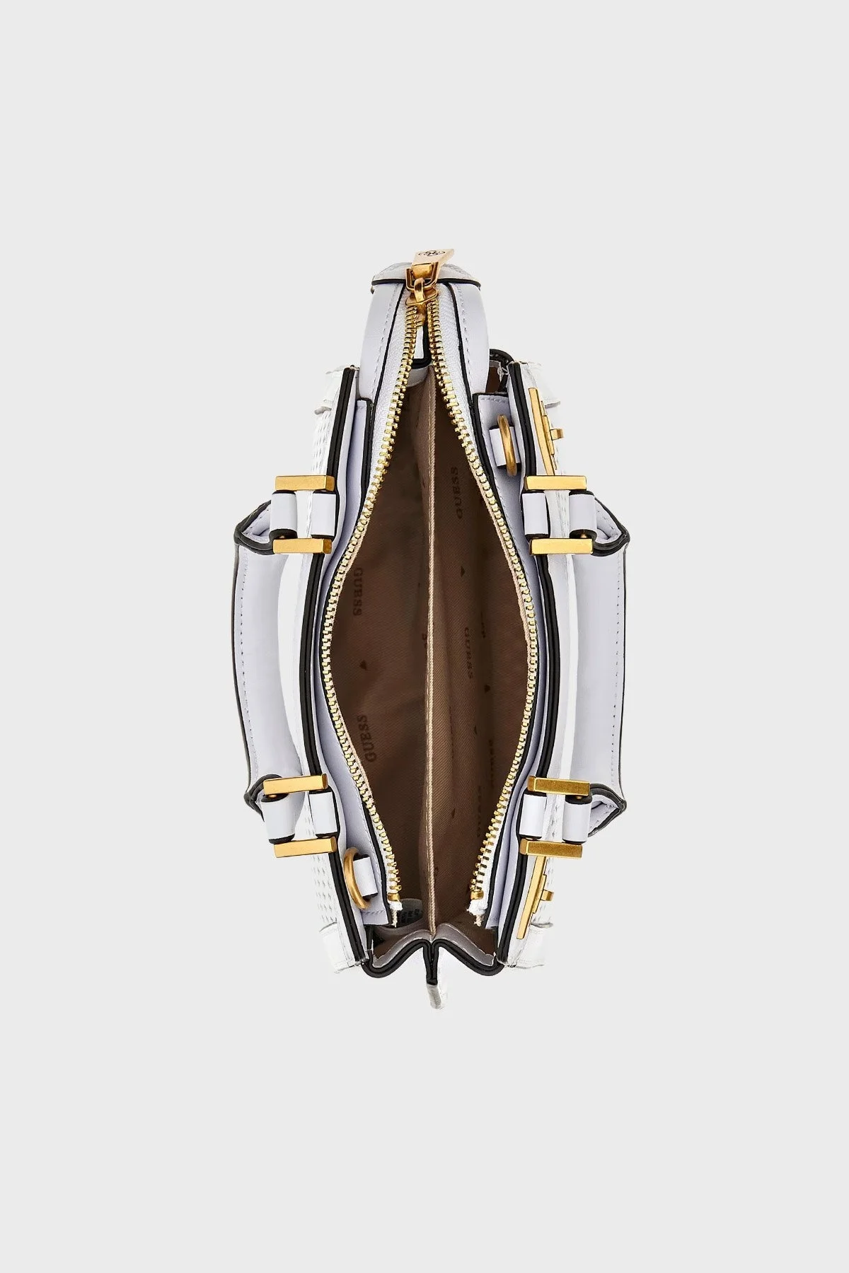Guess Katey Delikli Çıkarılabilir Omuz Askılı Mini Bayan Çanta HWWH8769730 WHI BEYAZ - 4