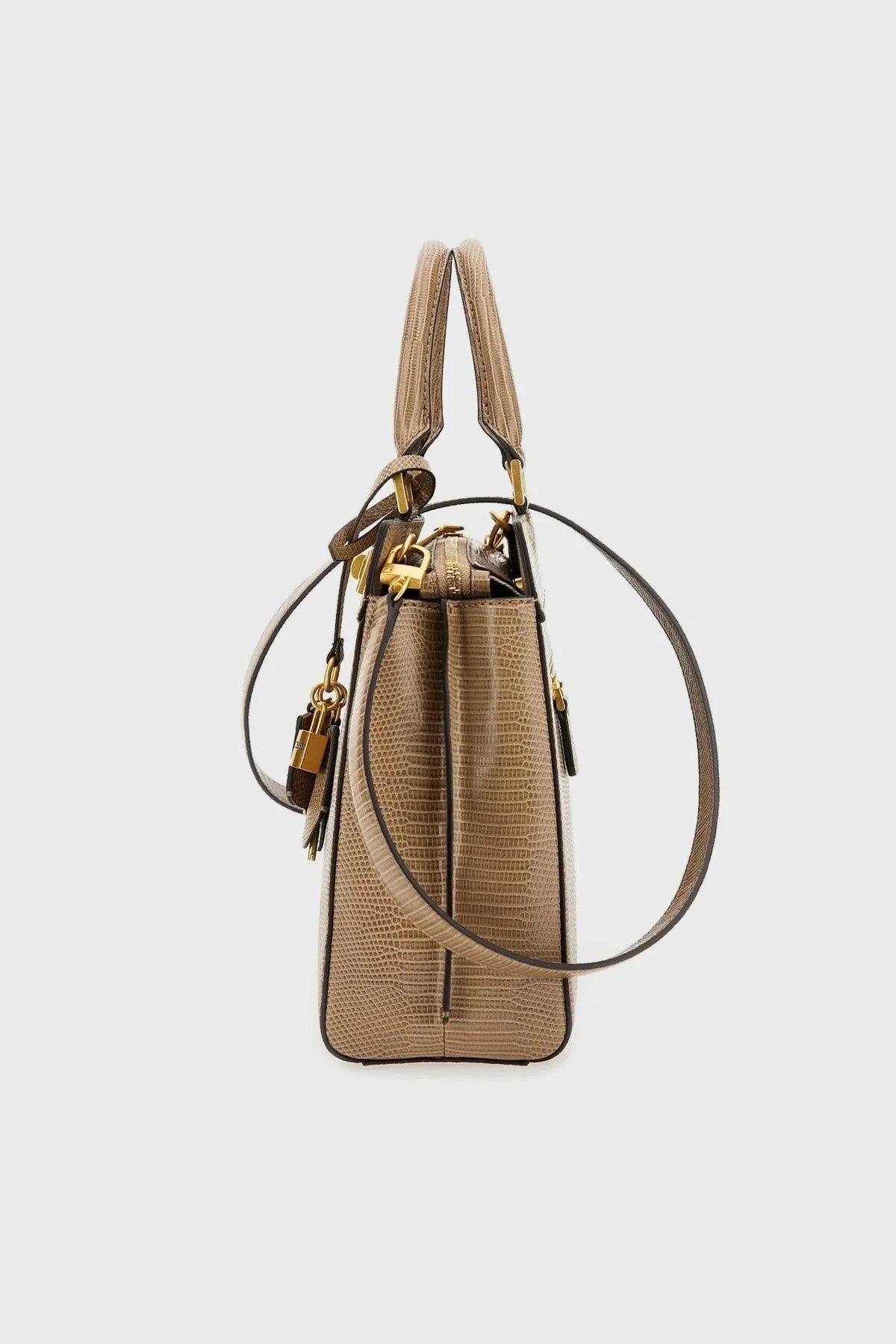 Guess Katey Logolu Asma Kilit Detaylı Zincirli Omuz Askılı Bayan Çanta HWKA7870260 DRT KAHVE - 3