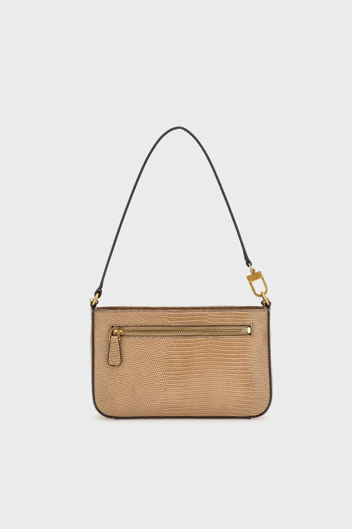 Guess Katey Logolu Timsah Desenli Zincirli Çapraz Askılı Mini Bayan Çanta HWKA7870720 DRT KAHVE - 3