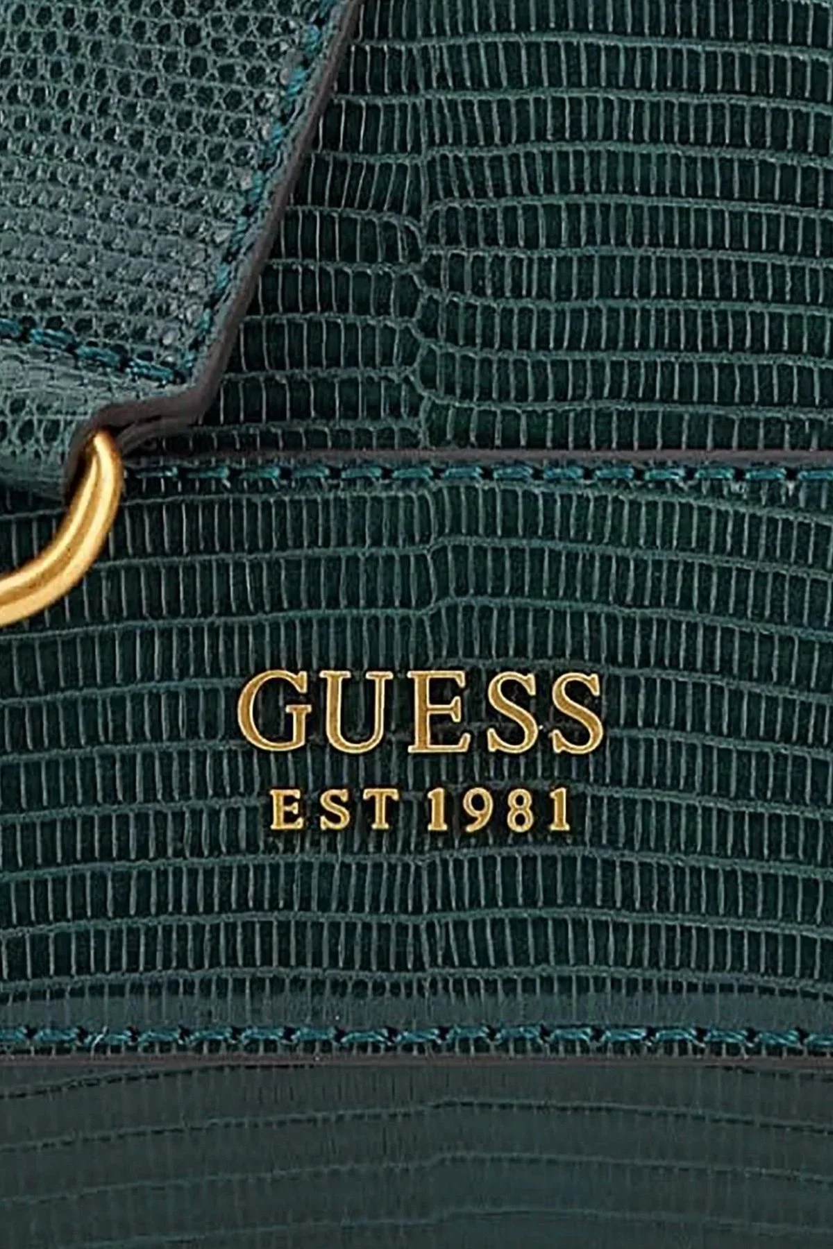 Guess Katey Logolu Timsah Desenli Zincirli Omuz Askılı Çapraz Bayan Çanta HWKA7870190 FOR HAKİ - 6