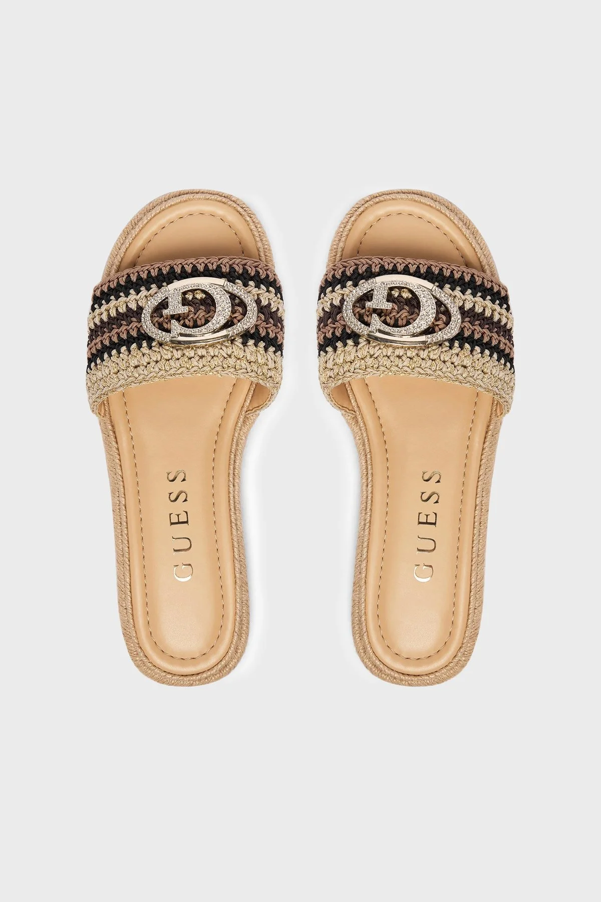 Guess Kaylis Logolu Örgü Detaylı FLJKLIFAB03 Bayan Terlik FLJKLI FAB03 BLACK SİYAH - 3