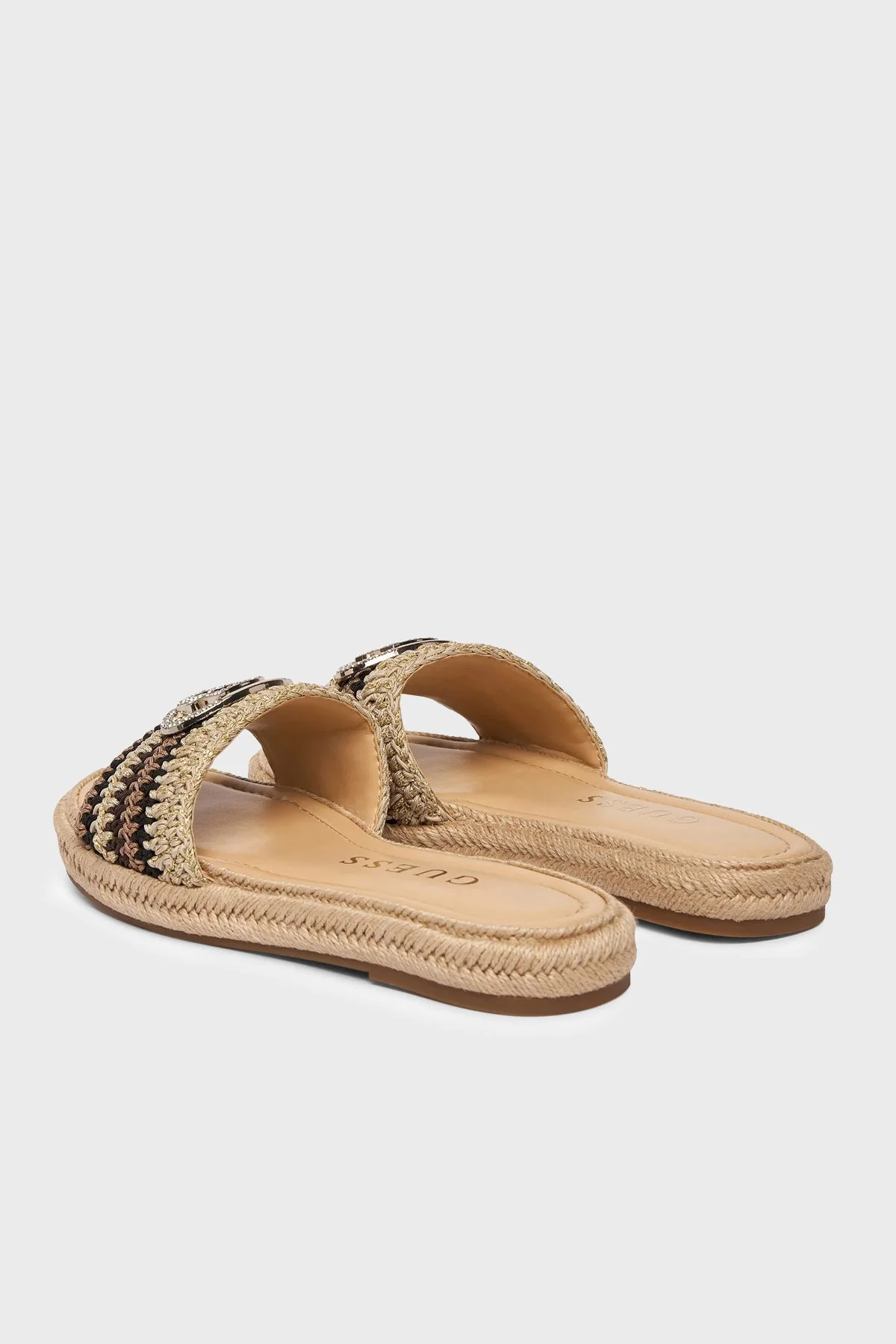 Guess Kaylis Logolu Örgü Detaylı FLJKLIFAB03 Bayan Terlik FLJKLI FAB03 BLACK SİYAH - 5