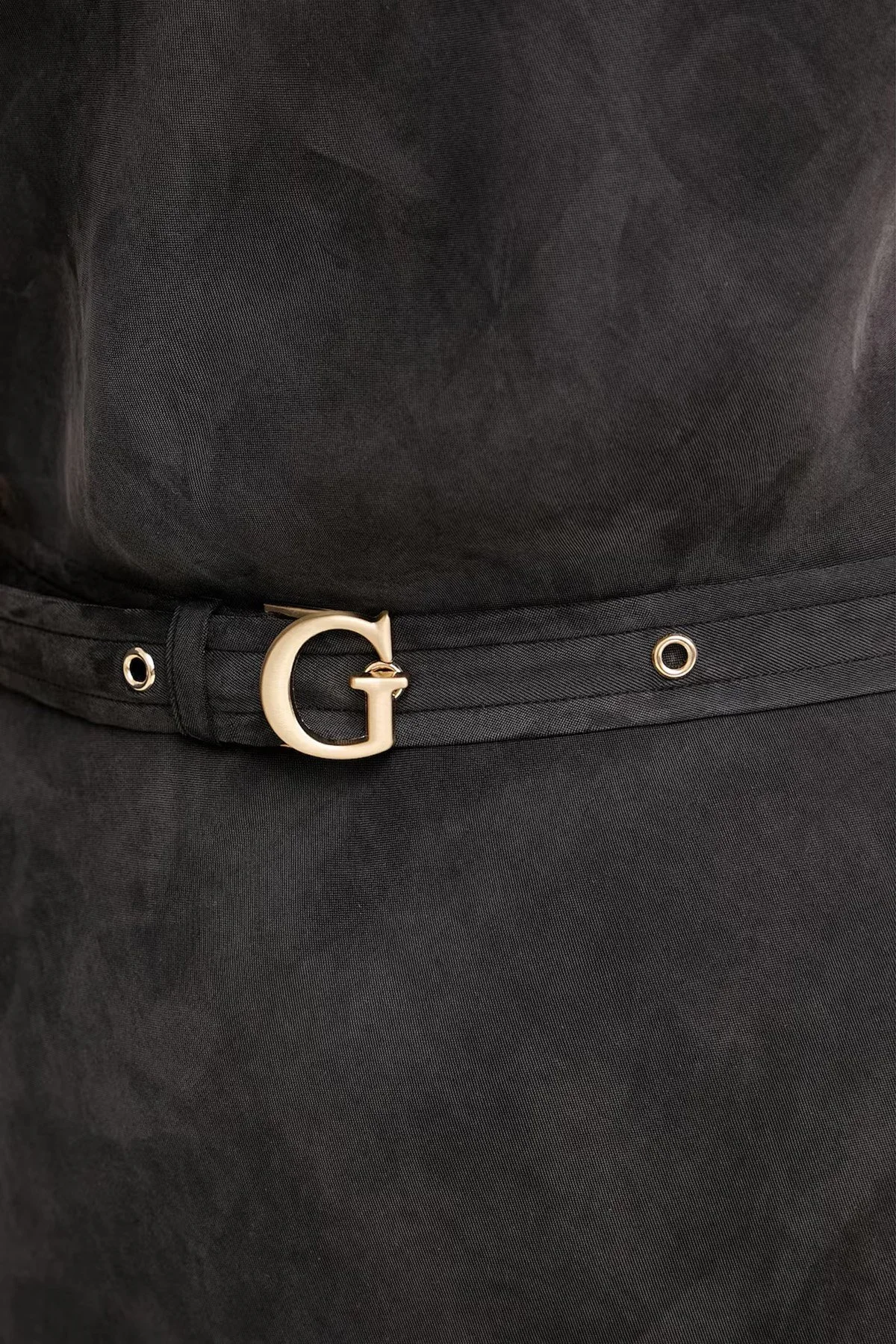 Guess Kemerli Bisiklet Yaka Midi Boy W6GK50W1950 Kadın Elbise W6GK50 W1950 JBLK SİYAH - 5