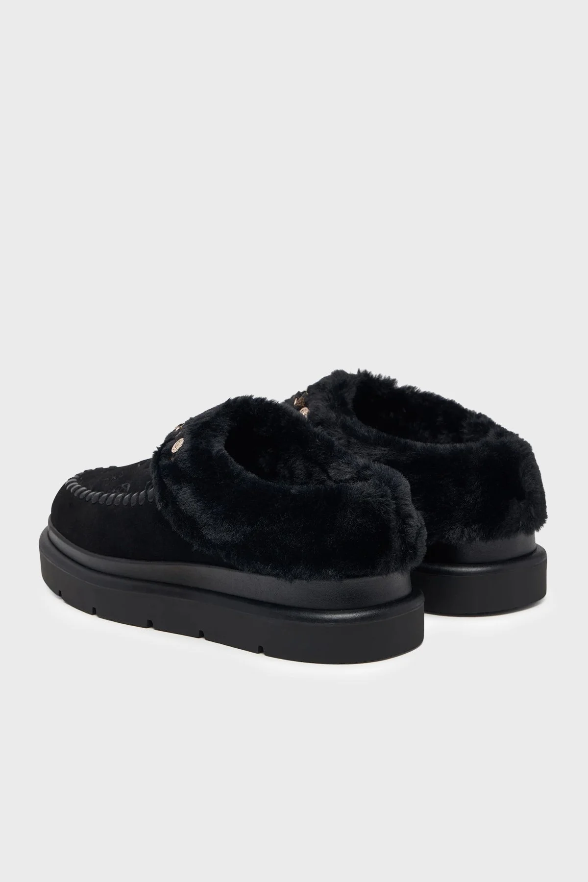 Guess Kendry Logolu Kalın Tabanlı Süet FLFKEYLEA19 Kadın Ayakkabı FLFKEY LEA19 BLACK Siyah - 9