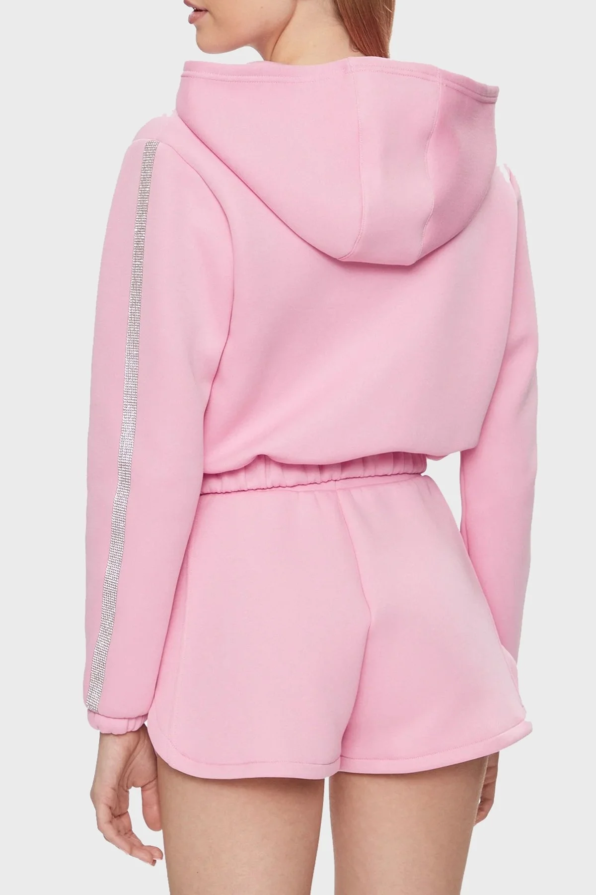 Guess Kiara Scuba Kapüşonlu Crop V4GQ15FL04P Bayan Sweat V4GQ15 FL04P A61K PEMBE - 2