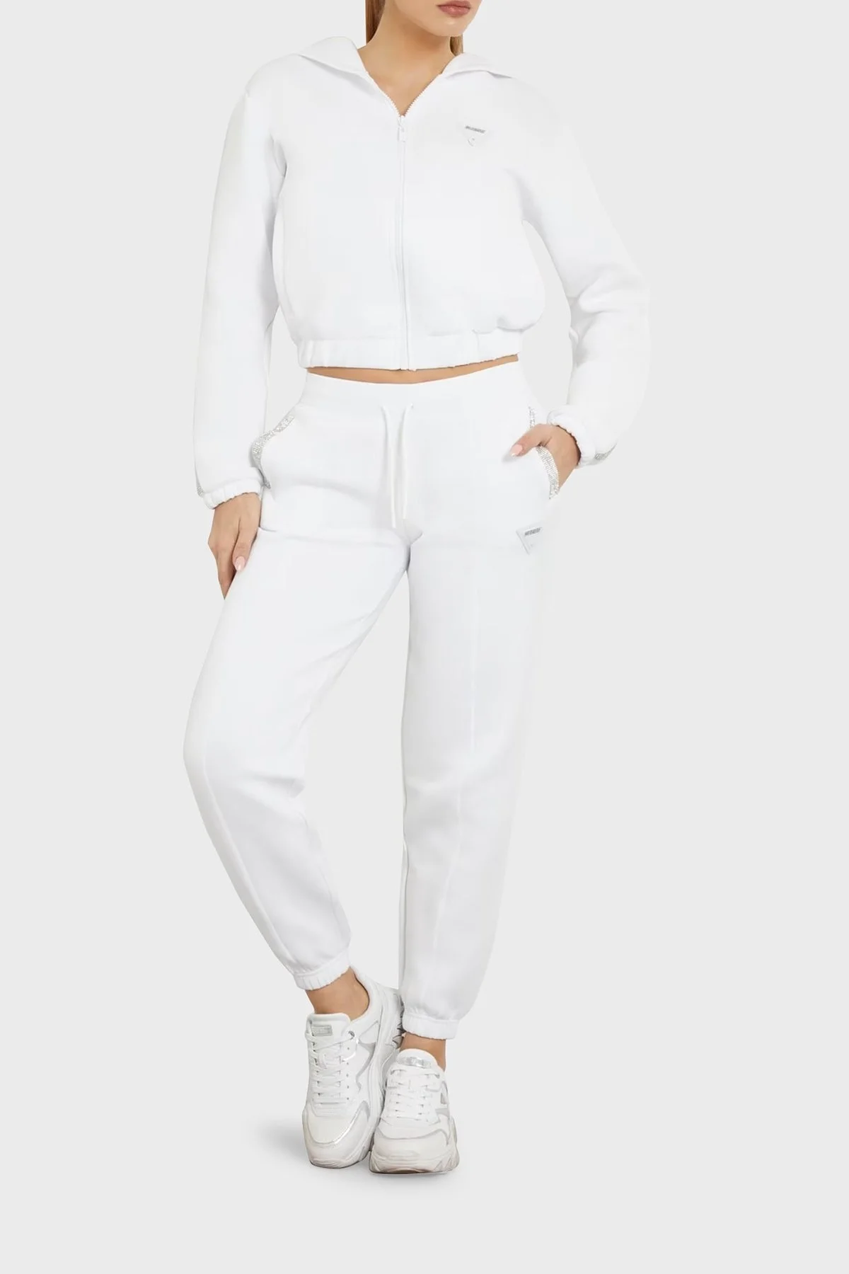 Guess Kiara Scuba Regular Fit Jogger Spor V4GB14FL04P Bayan Pantolon V4GB14 FL04P G011 BEYAZ - 2