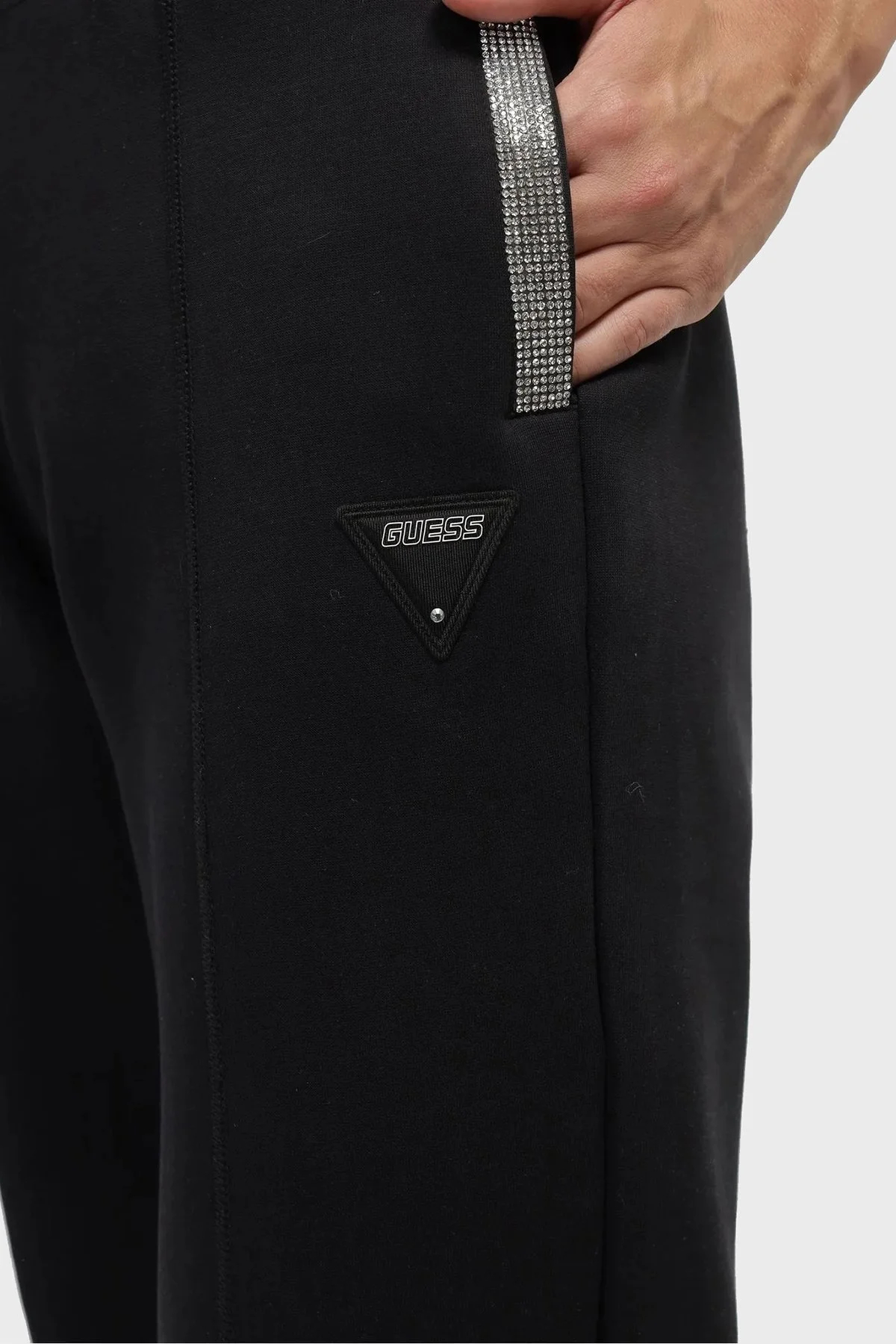 Guess Kiara Scuba Regular Fit Jogger Spor V4GB14FL04P Bayan Pantolon V4GB14 FL04P JBLK SİYAH - 4