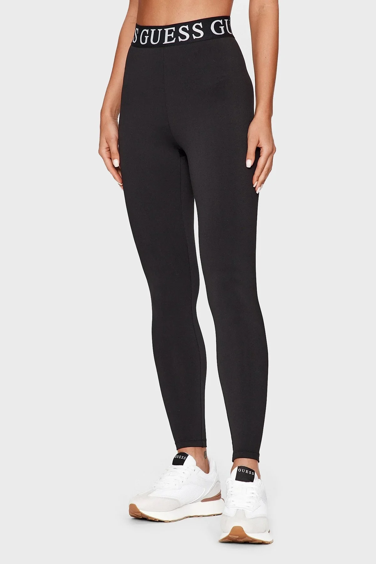 Guess Kiran Streç Yüksek Bel Skinny Fit V3BB13MC04Z Bayan Tayt V3BB13 MC04Z JBLK SİYAH - 1