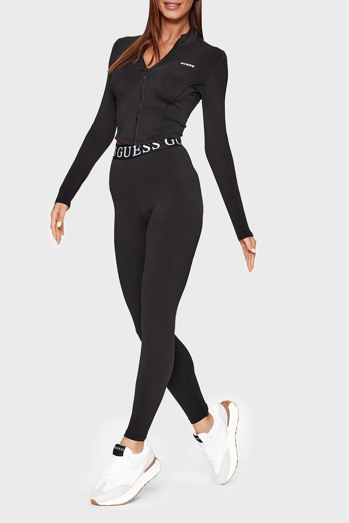 Guess Kiran Streç Yüksek Bel Skinny Fit V3BB13MC04Z Bayan Tayt V3BB13 MC04Z JBLK SİYAH - 2