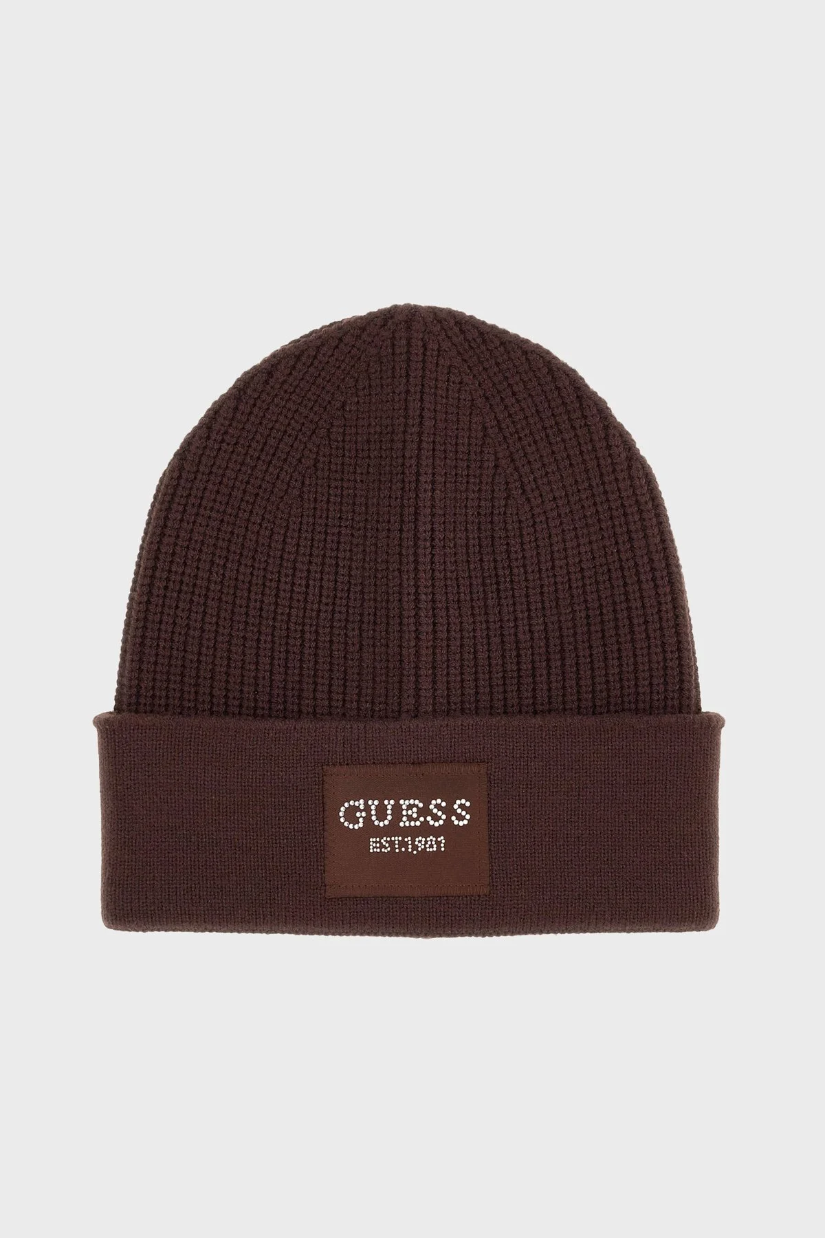 Guess Knitted Logolu AW5631VIS01 Kadın Bere AW5631 VIS01 BTC Koyu kahve - 1
