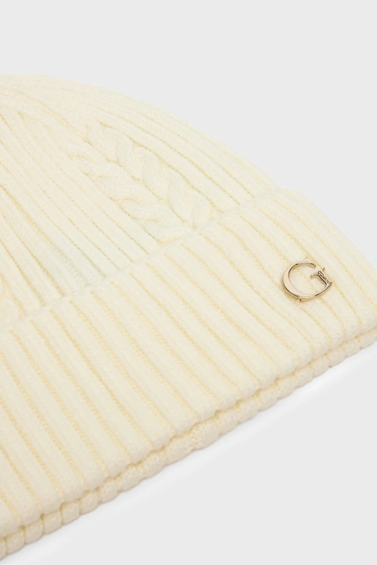 Guess Knitted Logolu Örgülü AW5381POL01 Bayan Bere AW5381 POL01 WHI BEYAZ - 3