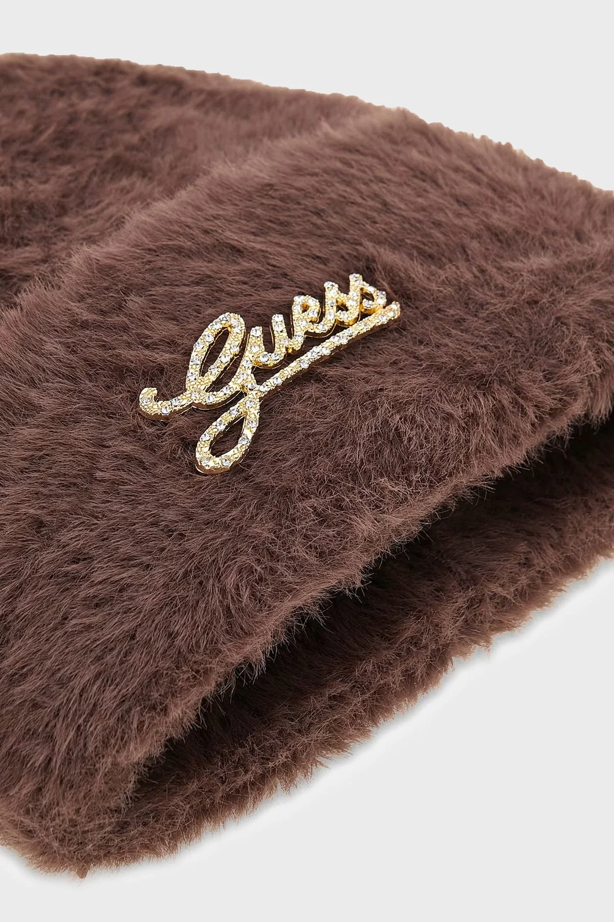 Guess Knitted Logolu Örme AW5633POL01 Kadın Bere AW5633 POL01 BTC Koyu kahve - 3