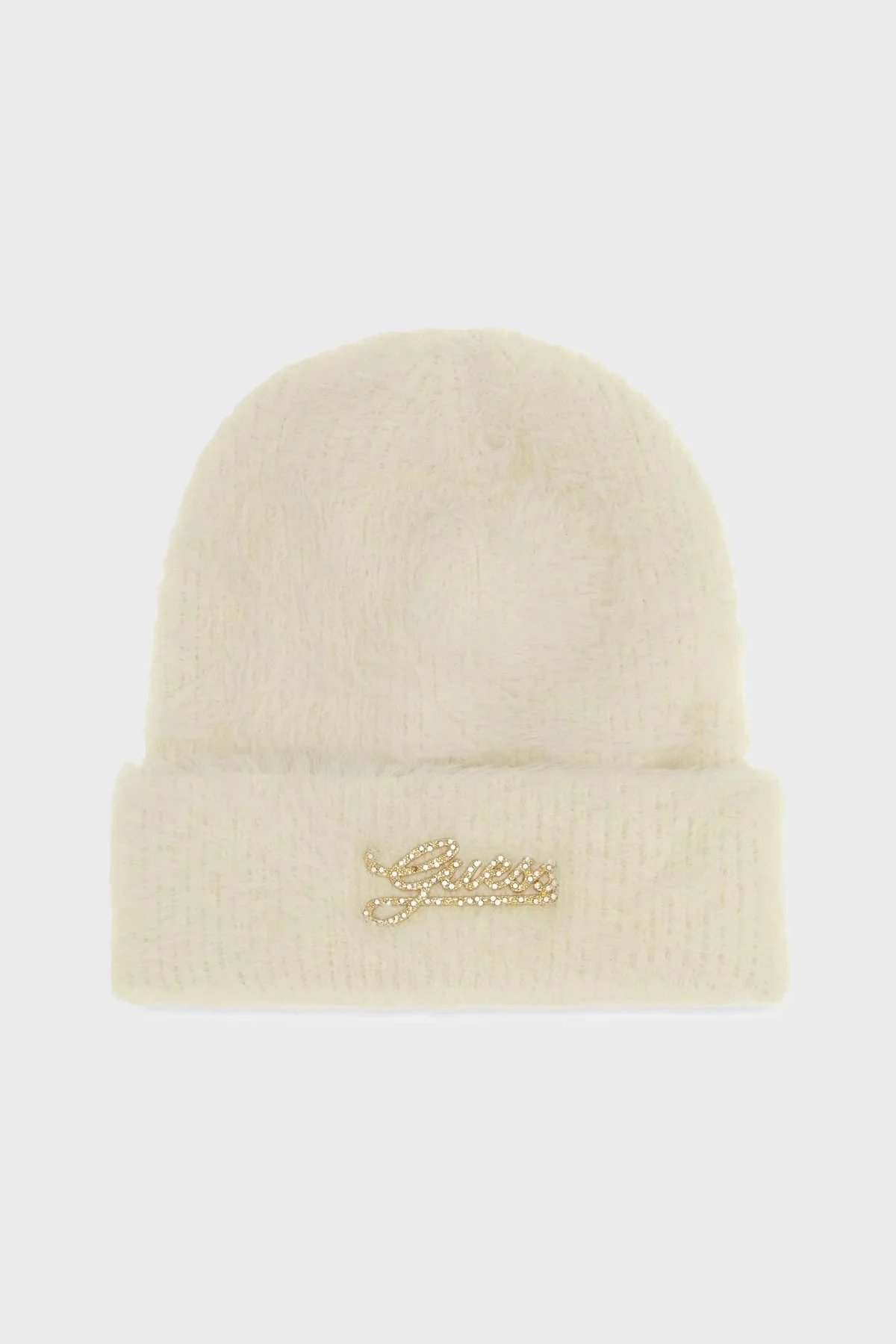 Guess Knitted Logolu Örme AW5633POL01 Kadın Bere AW5633 POL01 OFF Ekru - 1