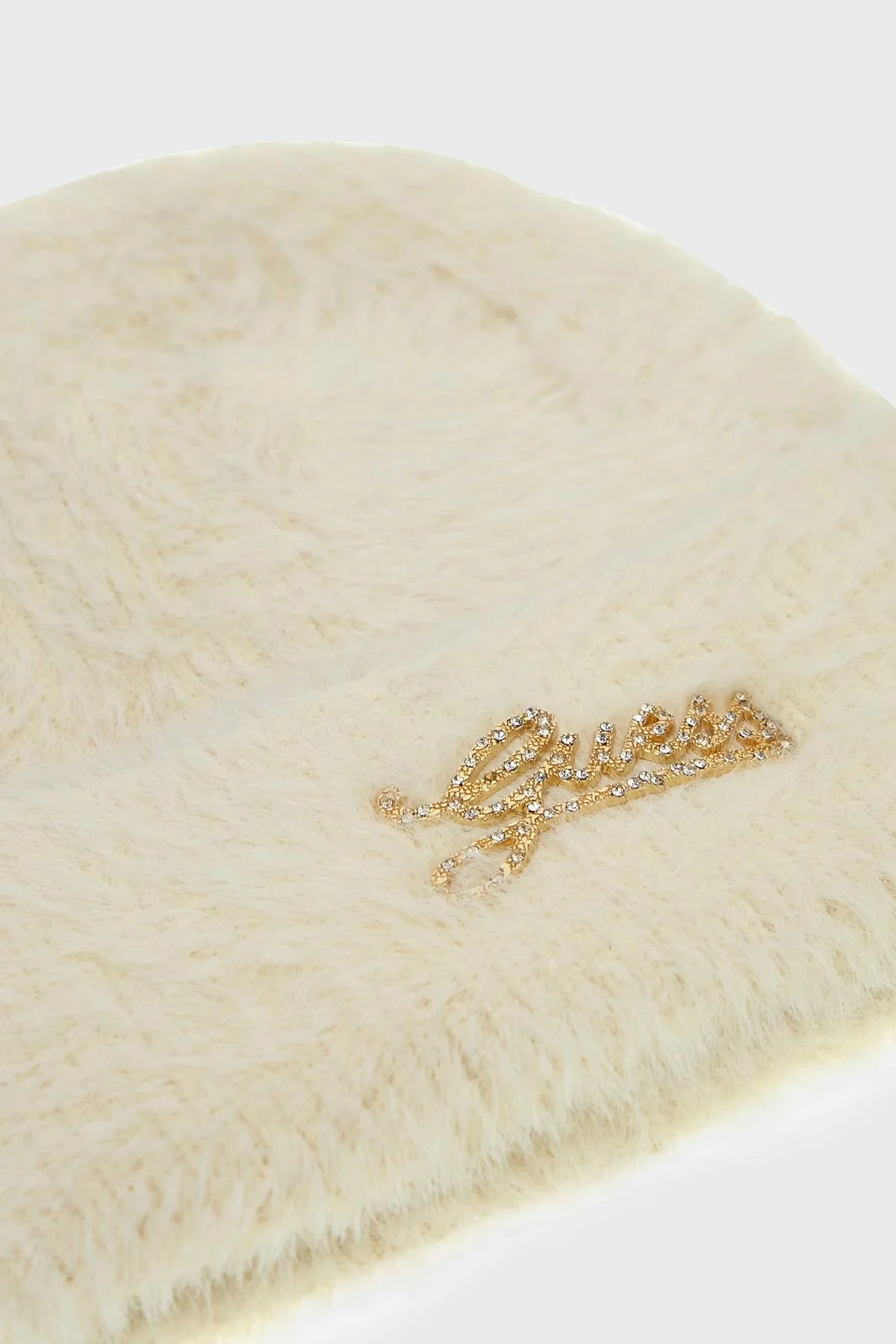 Guess Knitted Logolu Örme AW5633POL01 Kadın Bere AW5633 POL01 OFF Ekru - 3