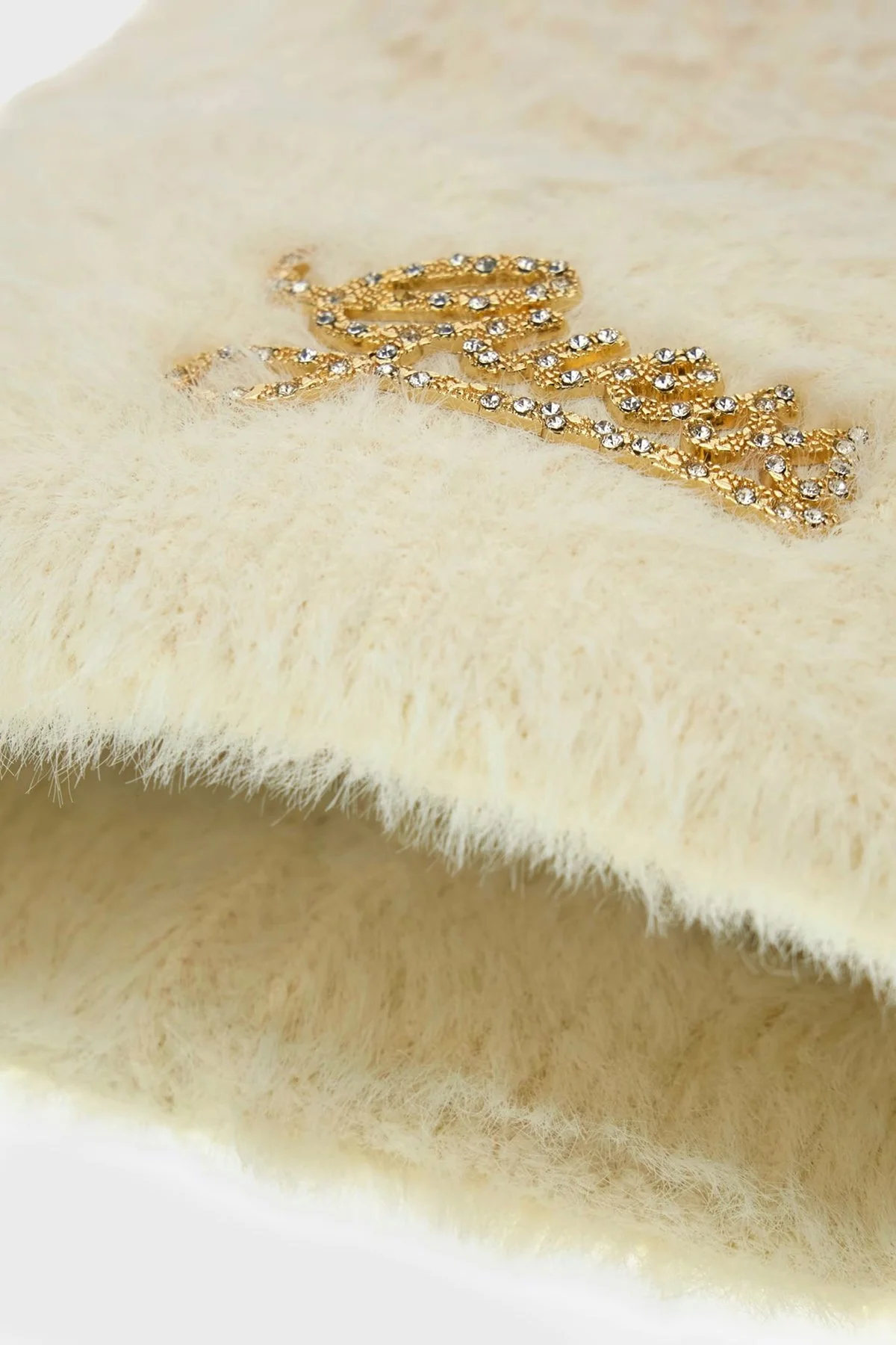 Guess Knitted Logolu Örme AW5633POL01 Kadın Bere AW5633 POL01 OFF Ekru - 4