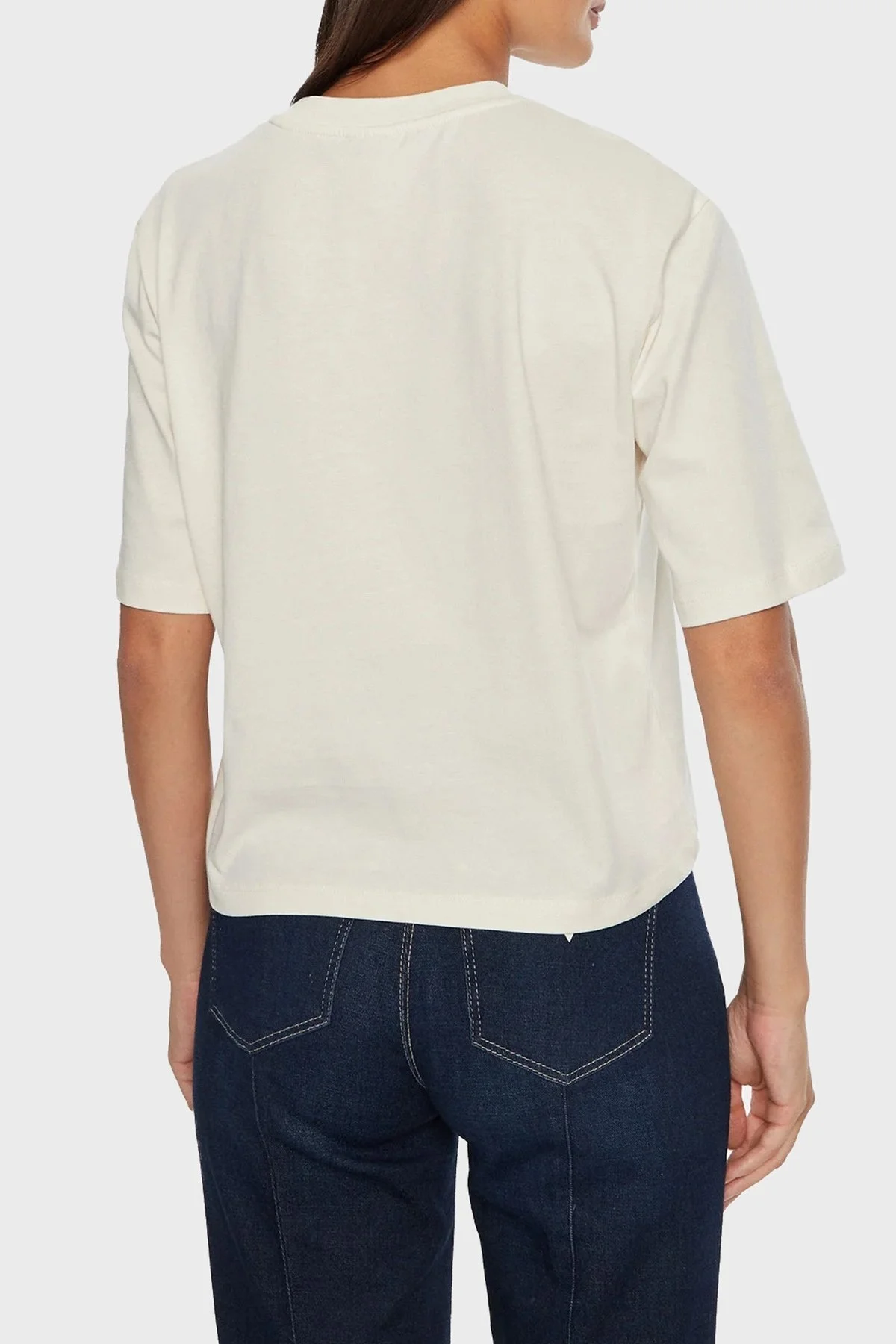 Guess Krissy % 100 Pamuk Bisiklet Yaka Regular Fit V4BI05I3Z14 Bayan T Shirt V4BI05 I3Z14 G1O6 EKRU - 7