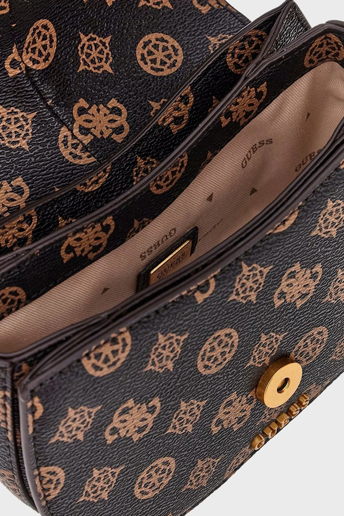 Guess Kuba Logolu Ayarlanabilir Omuz Askılı HWPA9329780 Bayan Çanta HWPA93 29780 MLO KAHVE - 4