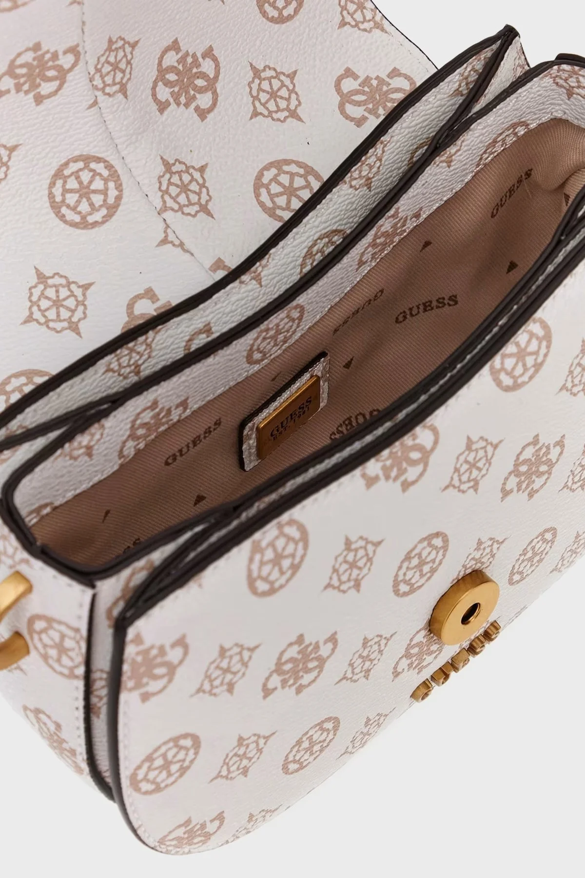 Guess Kuba Logolu Ayarlanabilir Omuz Askılı HWPA9329780 Bayan Çanta HWPA93 29780 WLO BEYAZ - 4