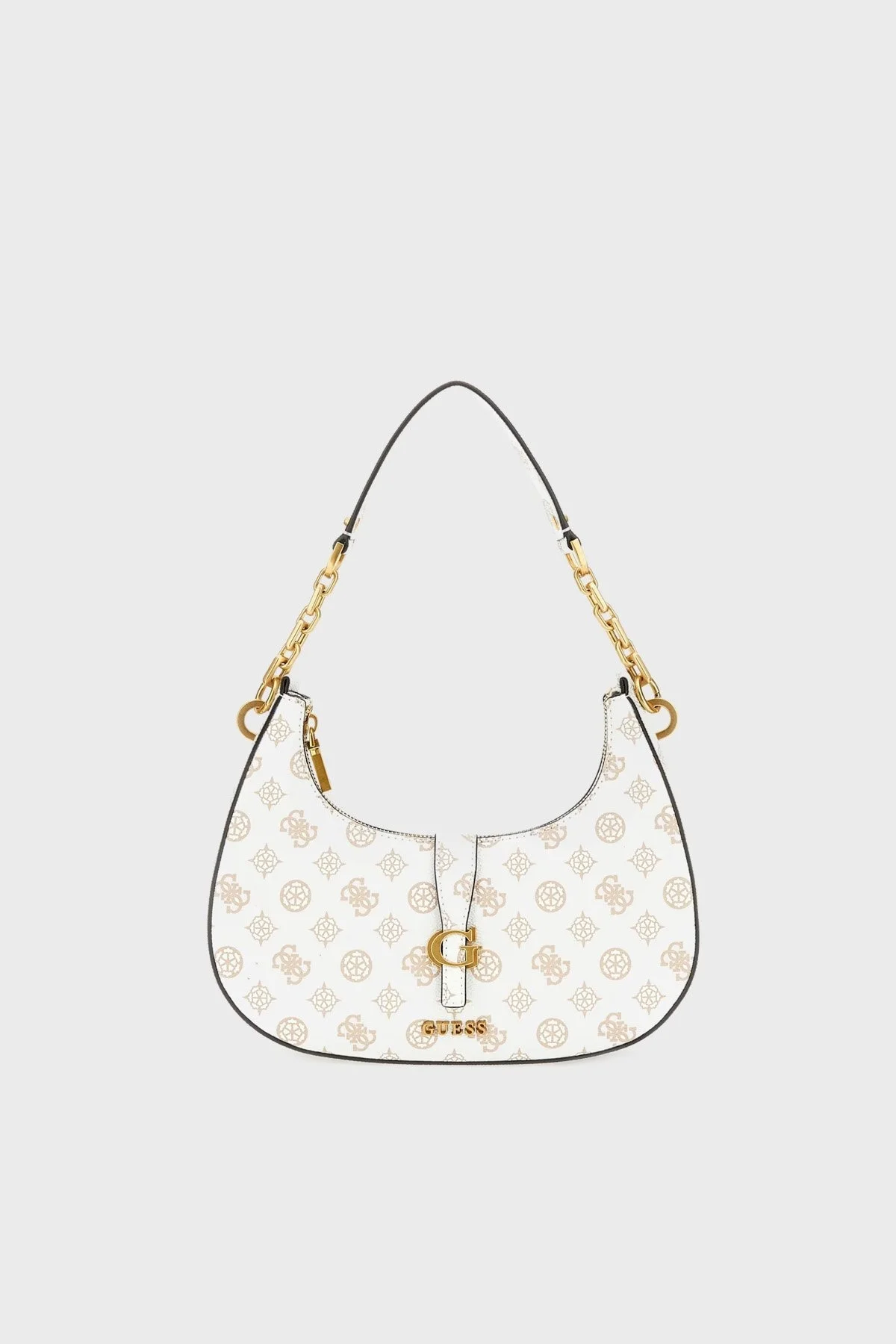 Guess Kuba Logolu Çıkarılabilir Zincirli Omuz Askılı HWPA9329180 Bayan Çanta HWPA93 29180 WLO BEYAZ - 1