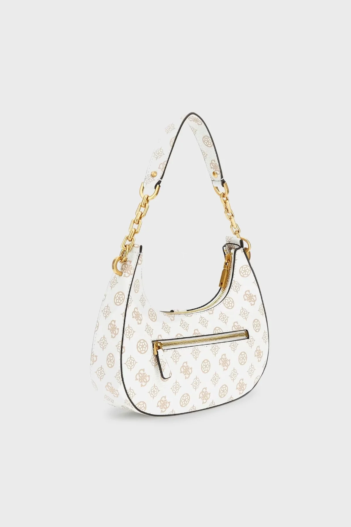 Guess Kuba Logolu Çıkarılabilir Zincirli Omuz Askılı HWPA9329180 Bayan Çanta HWPA93 29180 WLO BEYAZ - 2