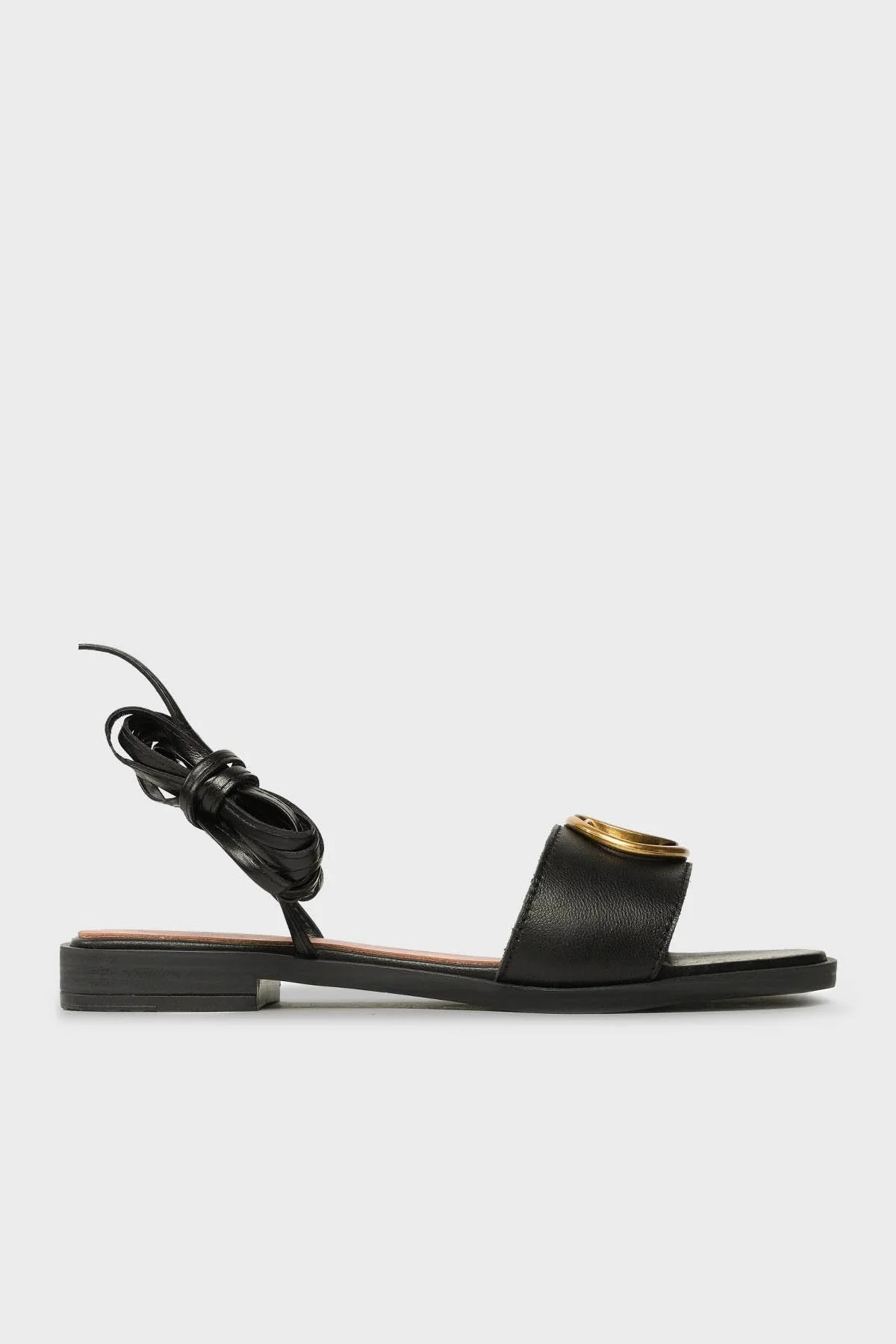 Guess Kyara Bağlamalı Deri Bayan Sandalet FL6KYA ELE03 BLACK SİYAH - 1