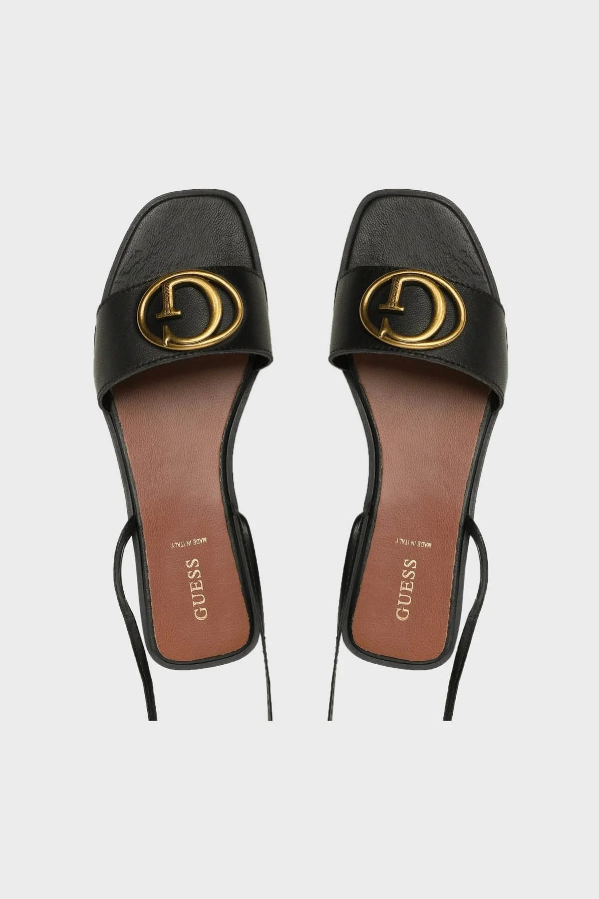 Guess Kyara Bağlamalı Deri Bayan Sandalet FL6KYA ELE03 BLACK SİYAH - 5