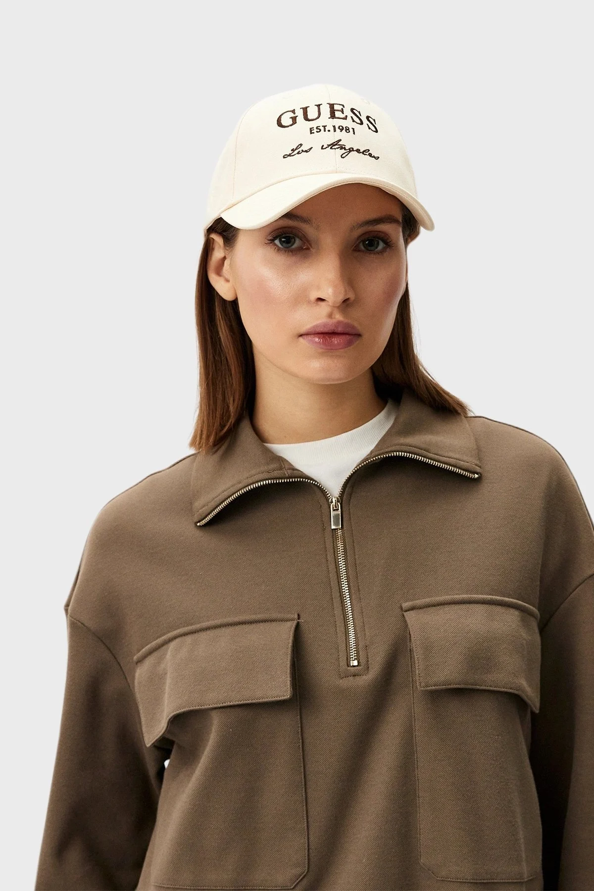 Guess L.A. Baseball Logolu V4RZ01WFKN0 Bayan Şapka V4RZ01 WFKN0 G1CV EKRU - 2