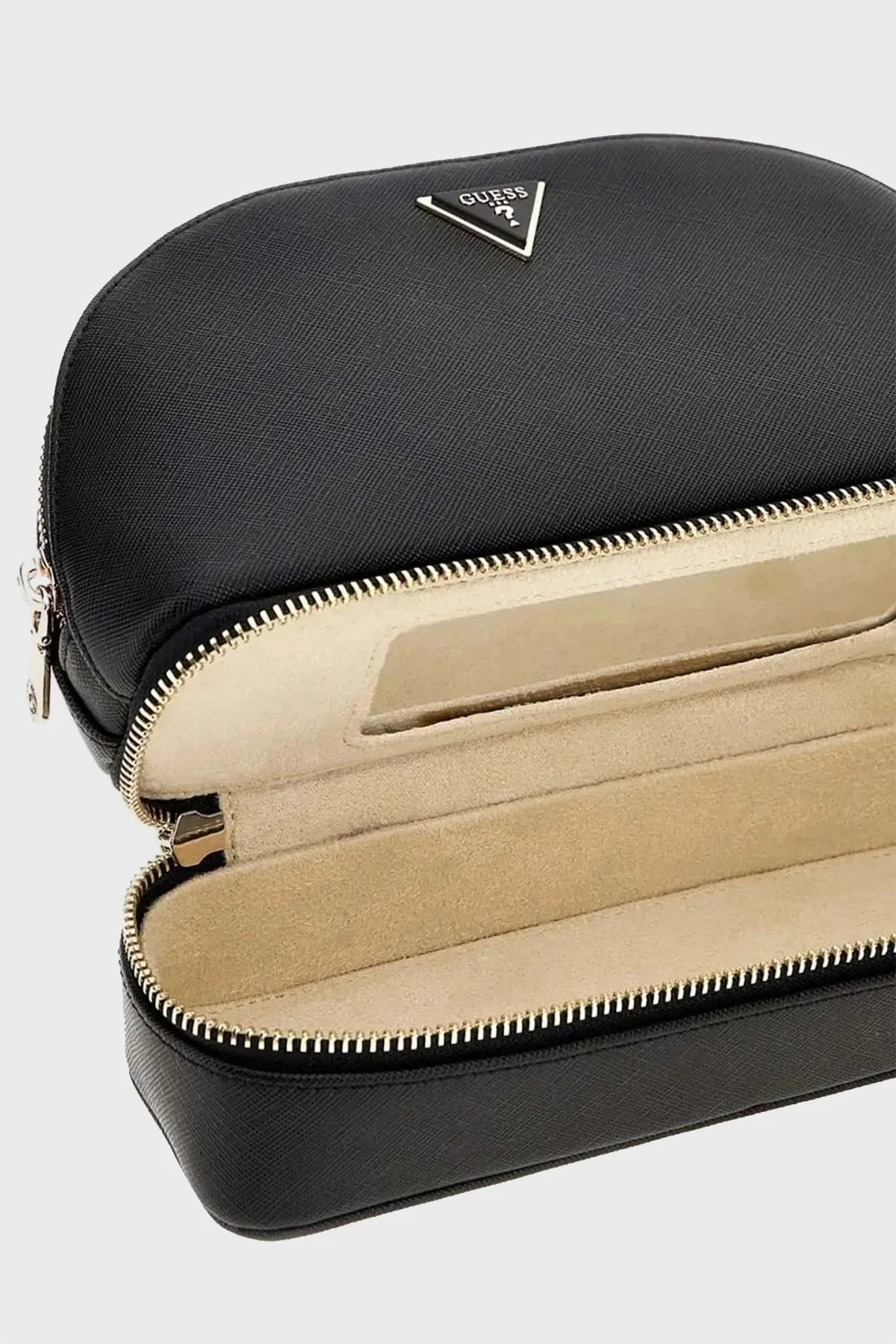 Guess Large Logolu Aynalı Makyaj PW7493P4432 Bayan Çanta PW7493 P4432 BLA SİYAH - 6