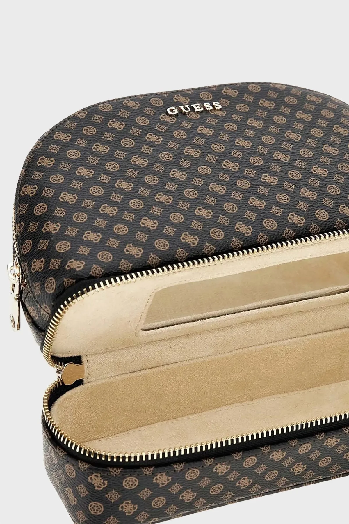 Guess Large Logolu Fermuarlı Makyaj PW7476P4432 Bayan Çanta PW7476 P4432 MOM SİYAH - 3