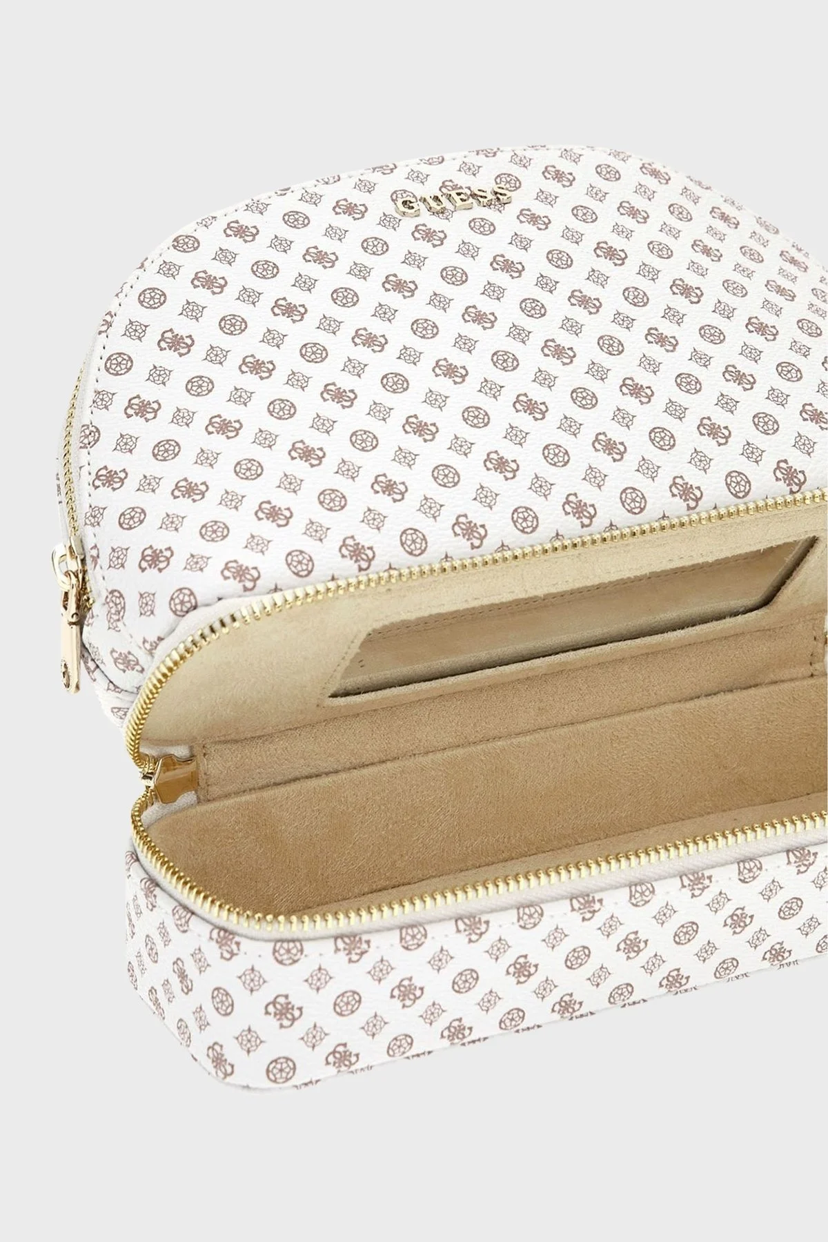 Guess Large Logolu Fermuarlı Makyaj PW7476P4432 Bayan Çanta PW7476 P4432 WLT BEYAZ - 3
