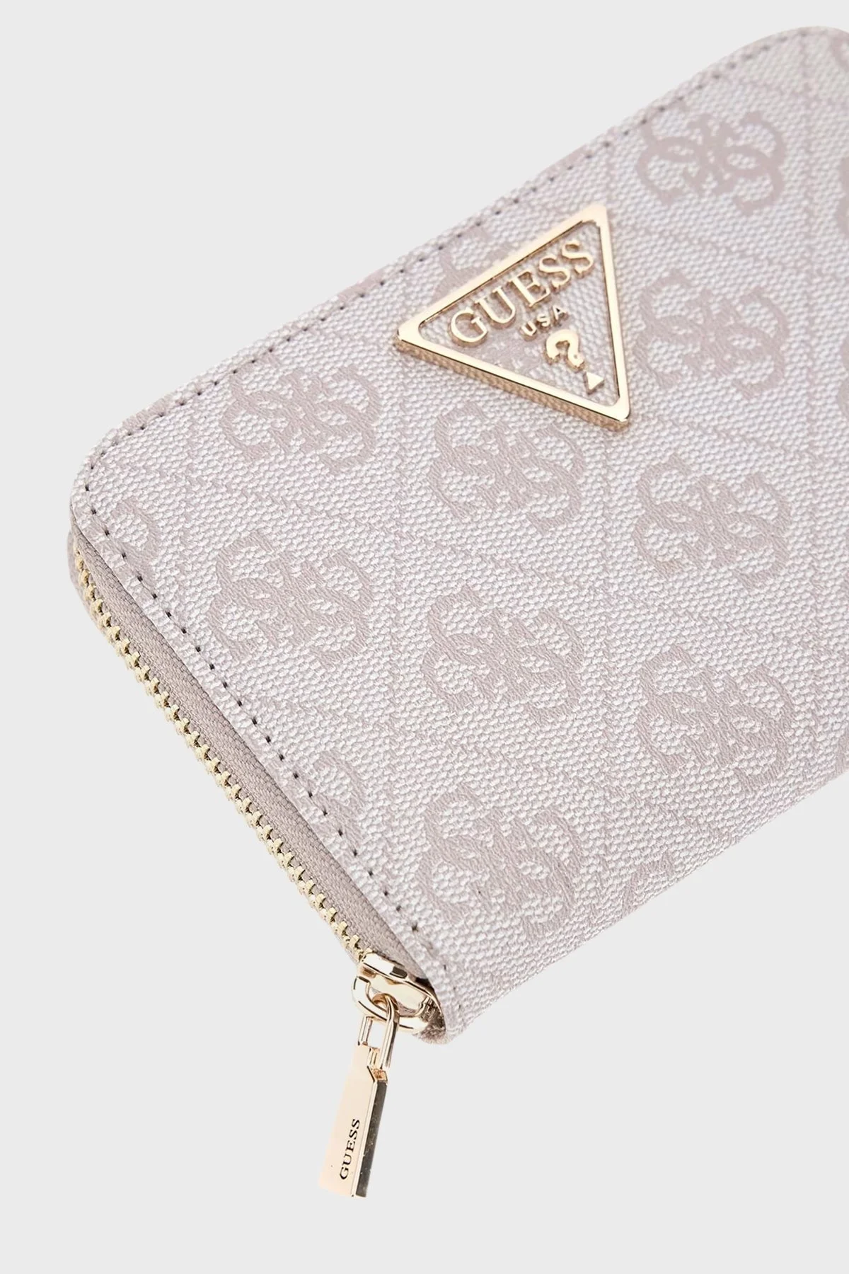Guess Laruel 4G Logolu Fermuarlı SWSD8500140 Bayan Cüzdan SWSD85 00140 DVL EKRU - 12