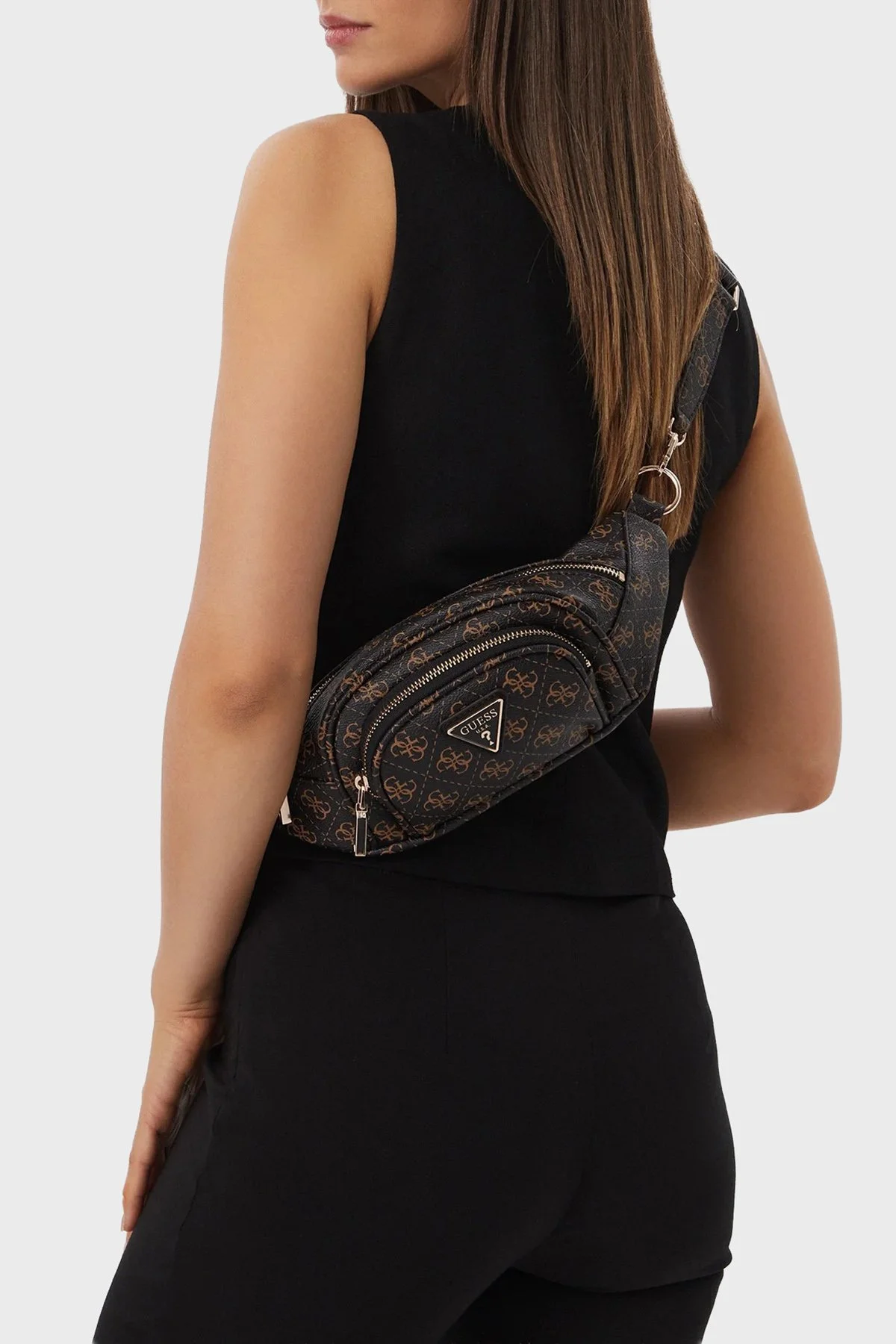 Guess Latona 4G Logolu TWHQ9211080 Kadın Bel Çantası TWHQ92 11080 BBA Kahve - 2