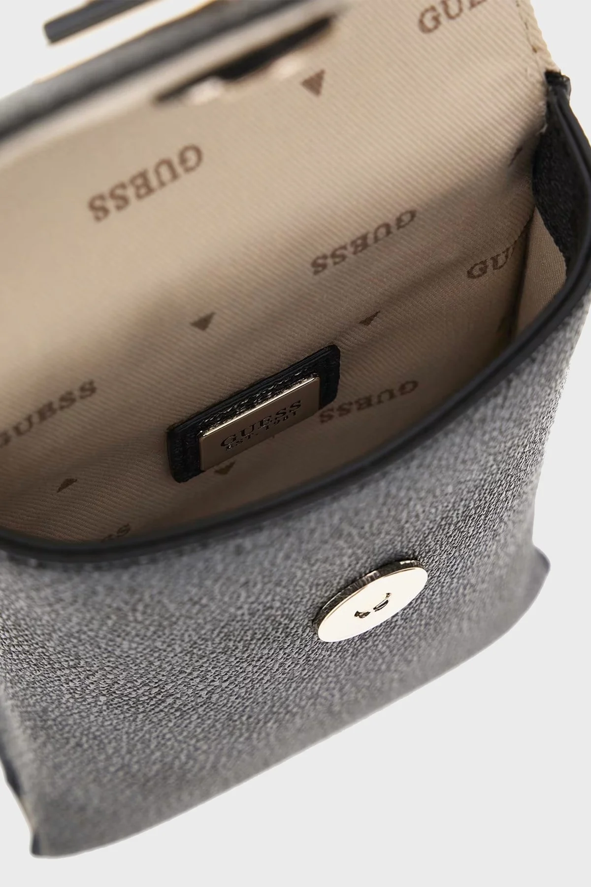 Guess Latona Çıkarılabilir Askılı Mini Cüzdanlı HWSG92 11810 Bayan Telefon Çantası HWSG9211810 CLO ANTRASİT - 3