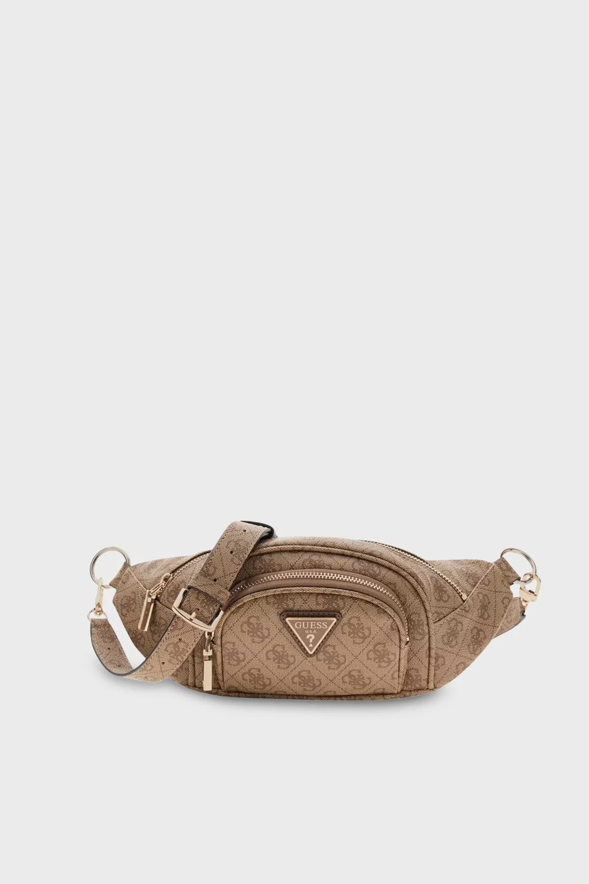 Guess Latona Logolu Çıkarılabilir Askılı TWHB9211080 Kadın Bel Çantası TWHB92 11080 LTL Kahve - 1