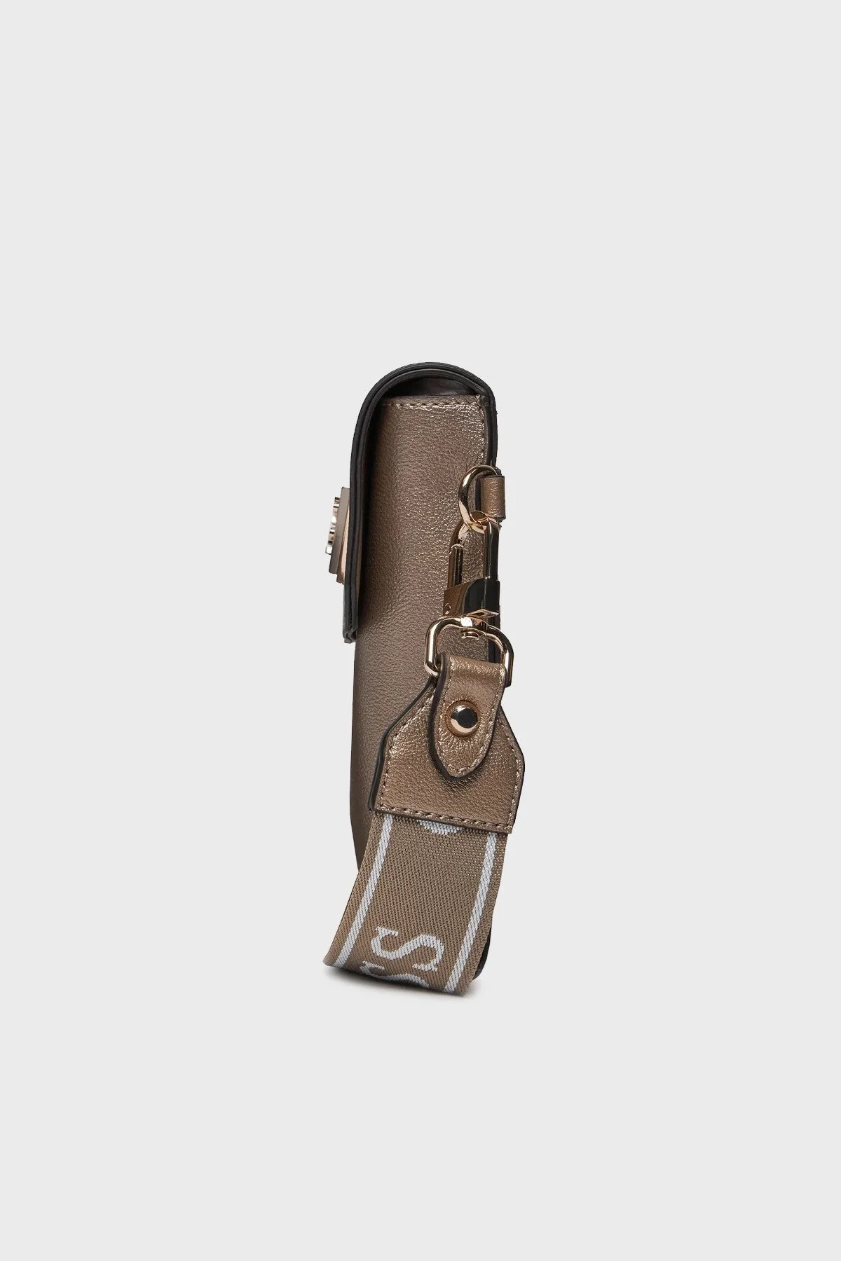 Guess Latona Logolu Mini Cüzdanlı HWBG9211810PEW Bayan Telefon Çantası HWBG9211810 PEW BRONZ - 3